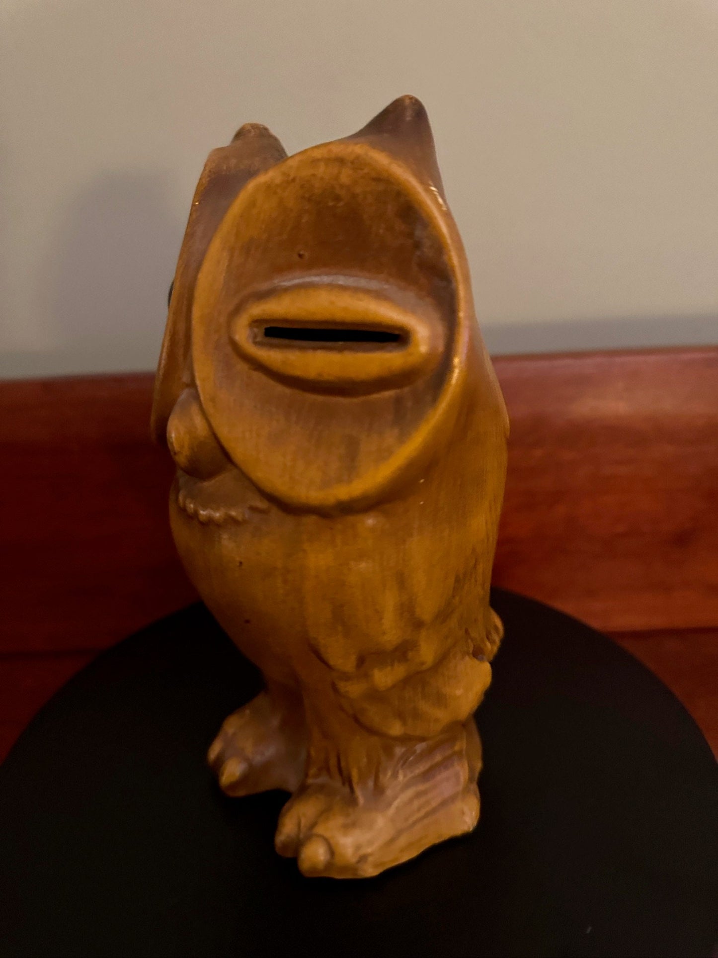 Vintage Haeger Winking Owl Coin Bank #8036, Brown Owl Bank, Winking Owl Figurine, Lover Antiques and Vintage