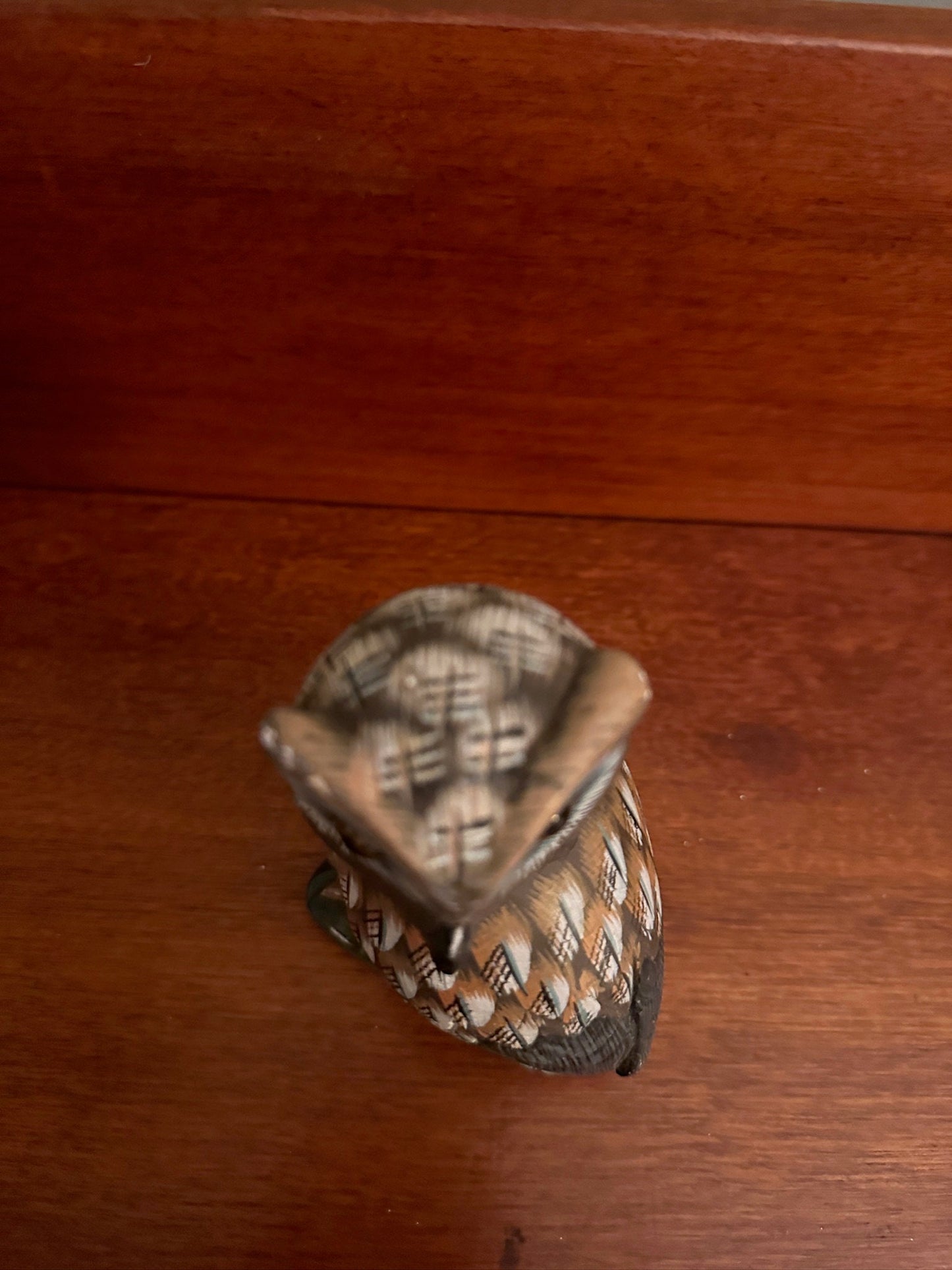 Vintage Carved Stone Owl, Hand Painted Carved Owl, Stone Owl, Lover Antiques and Vintage