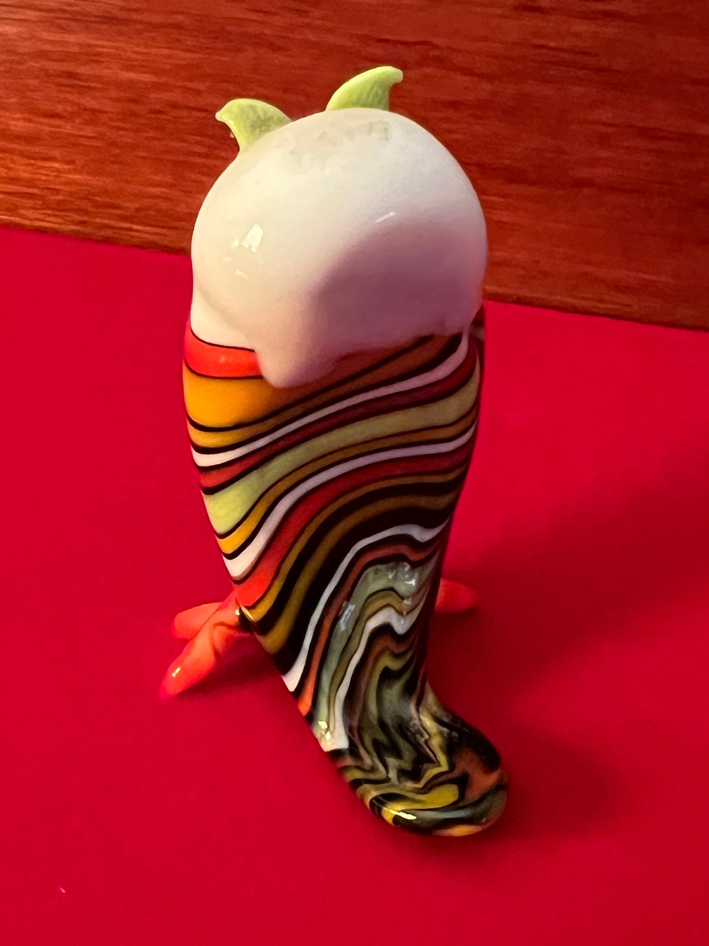 Vintage Murano Colorful Glass Owl, Glass Owl Figure, Owl Figurine, Lover Antiques and Vintage