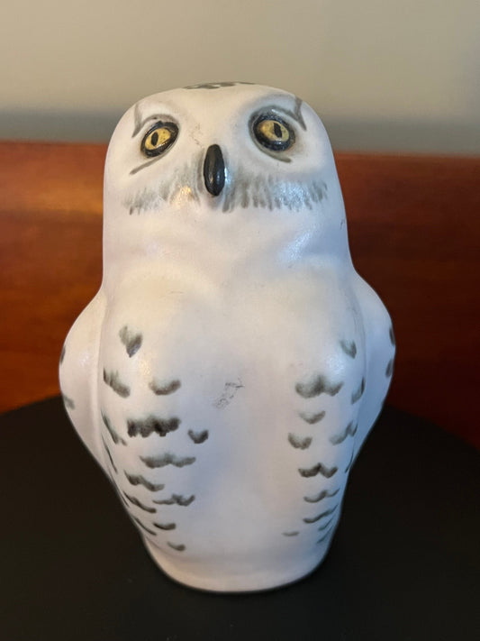 Vintage POD of Edgecomb Maine Pottery Snow Owl Figurine, Signed White Owl, Stoneware Pottery, Lover Antiques