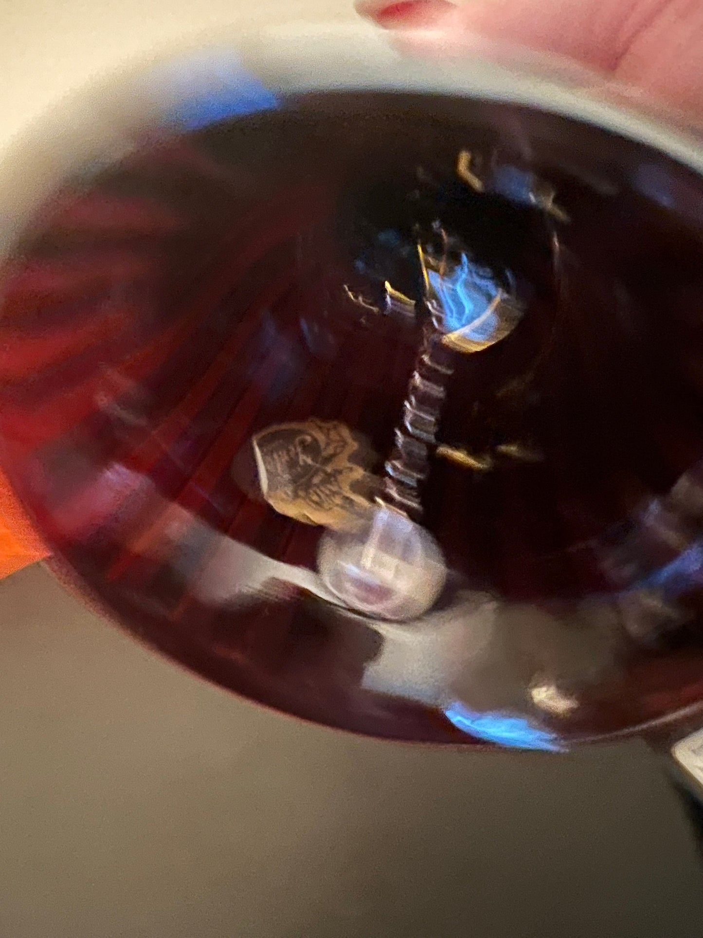 Vintage Fenton Iridescent Red Carnival Glass Bell Glass Art Lover Antiques and Vintage