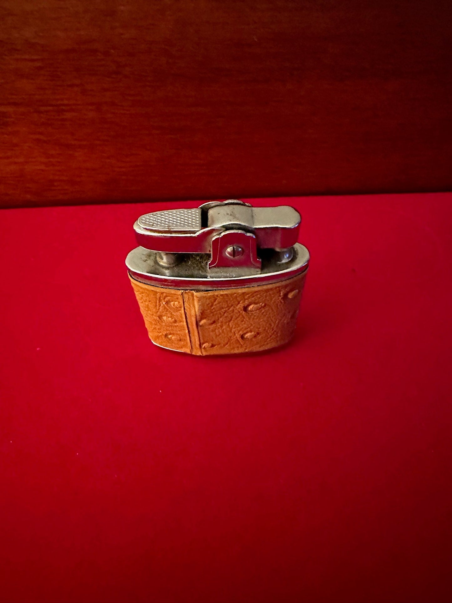 Vintage CMC Continental Fluid Automatic Lighter, Leather Wrapped Lighter, Mid Century Lighter, Lover Antiques and Vintage