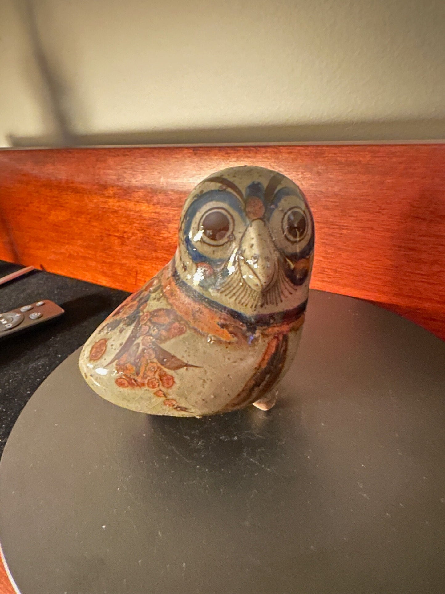 Vintage Tonala Mexican Pottery Owl, signed CAT, Ken Edwards Pottery, Owl Art, Mid-Century Modern Pottery, Bird Lover Antiques and Vintage