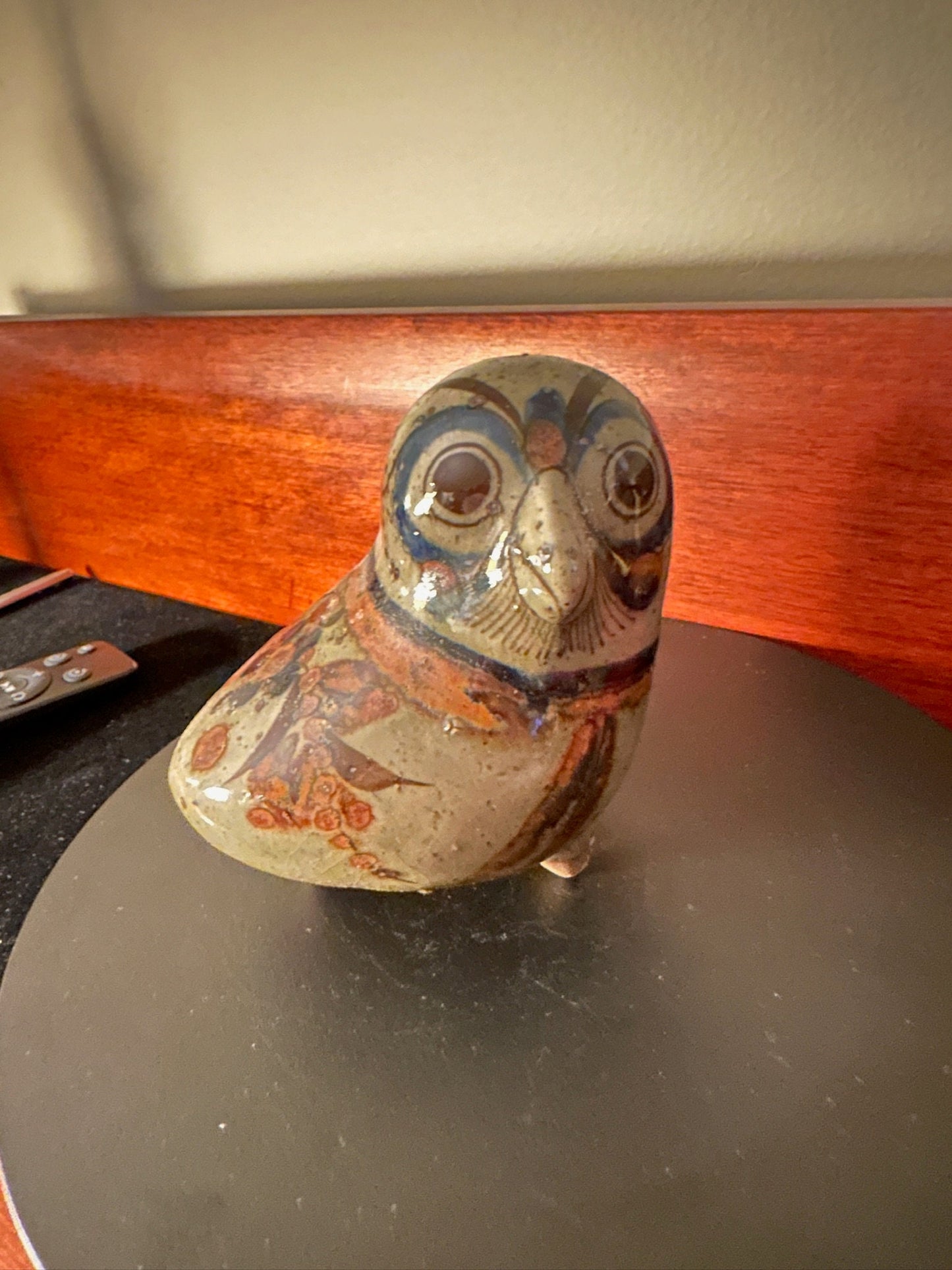 Vintage Tonala Mexican Pottery Owl, signed CAT, Ken Edwards Pottery, Owl Art, Mid-Century Modern Pottery, Bird Lover Antiques and Vintage