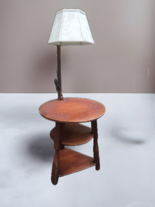 Cushman Colonial Creations Three Shelf Table Lamp No. 5-102 Rustic Lighting Solutions Lover Antiques and Vintage