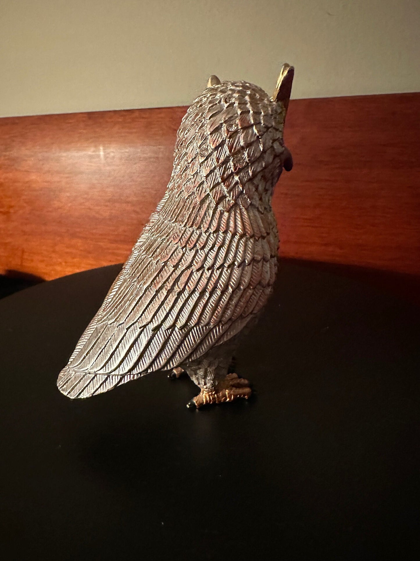 Vintage Silver Tone Metal Owl That Opens Up, Owl Trinket Box, Lover Antiques