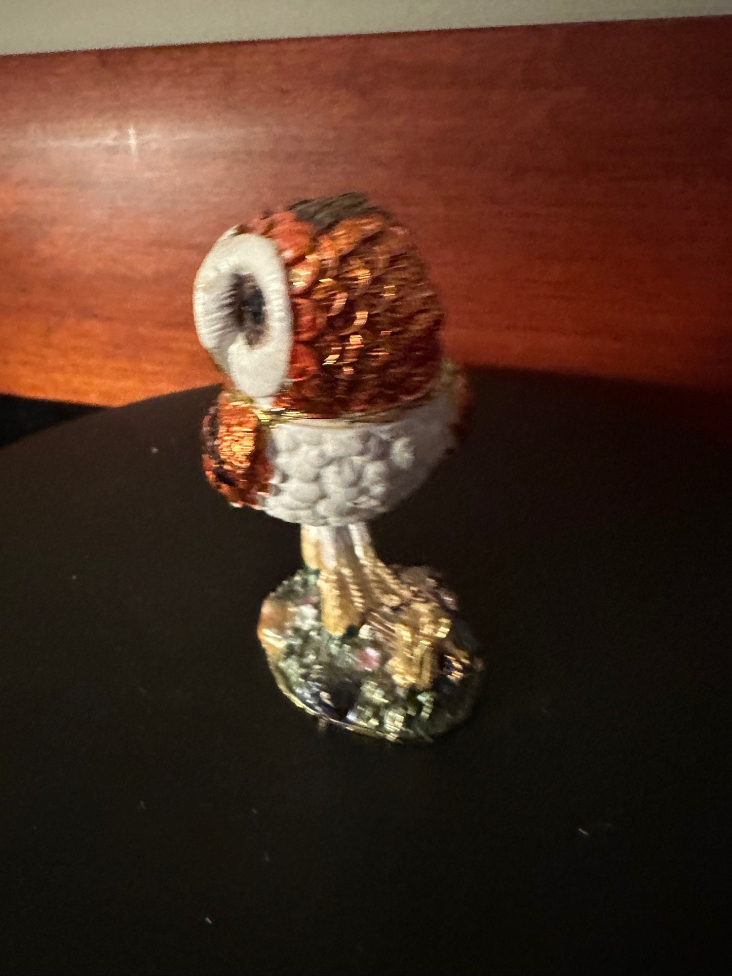 Vintage Metal Owl with Trinket Box, Back Opens Up to Hidden Compartment Owl, Huge Owl Collection, Lover Antiques and Vintage