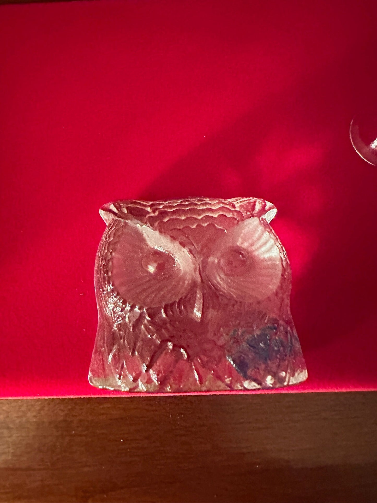 Vintage Glass Owl Paperweight by Swedish Nybo, Vintage Glass Art Owl, Swedish Glass Owl, Lover Antiques and Vintage