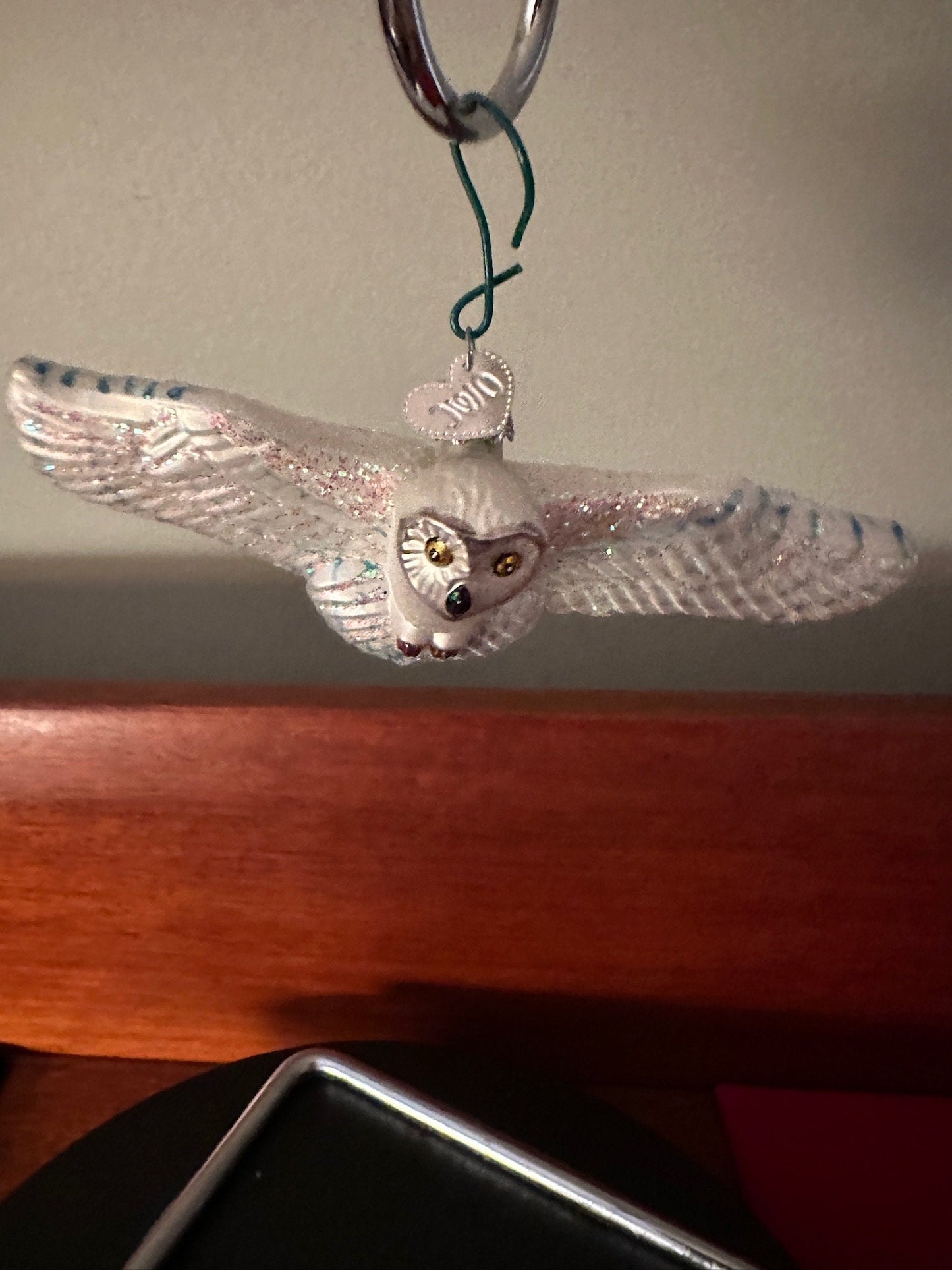 Vintage Glass Flying Owl, Owl in Flight Ornament, Owl Christmas Holiday, Lover Antiques and Vintage