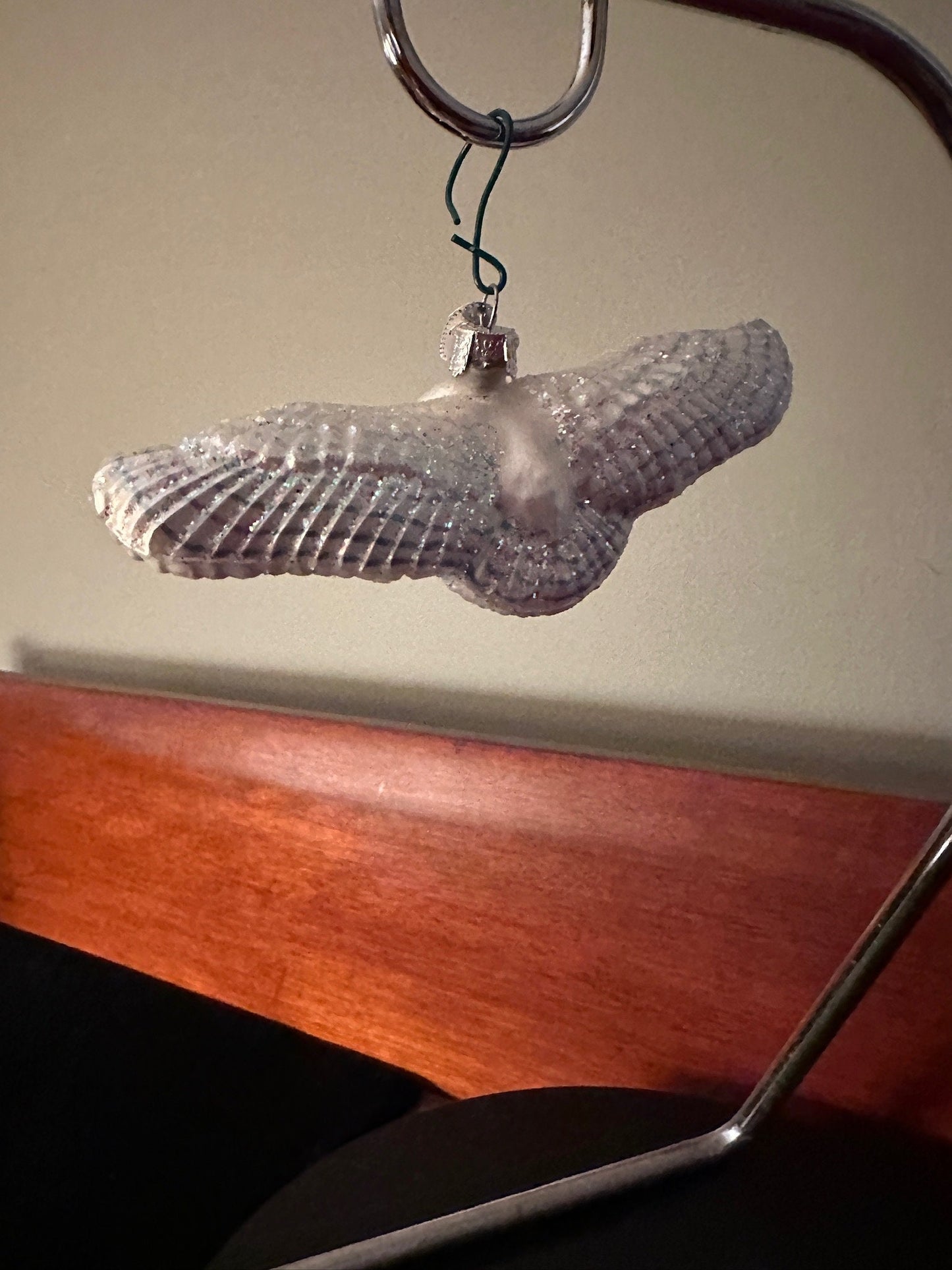 Vintage Glass Flying Owl, Owl in Flight Ornament, Owl Christmas Holiday, Lover Antiques and Vintage