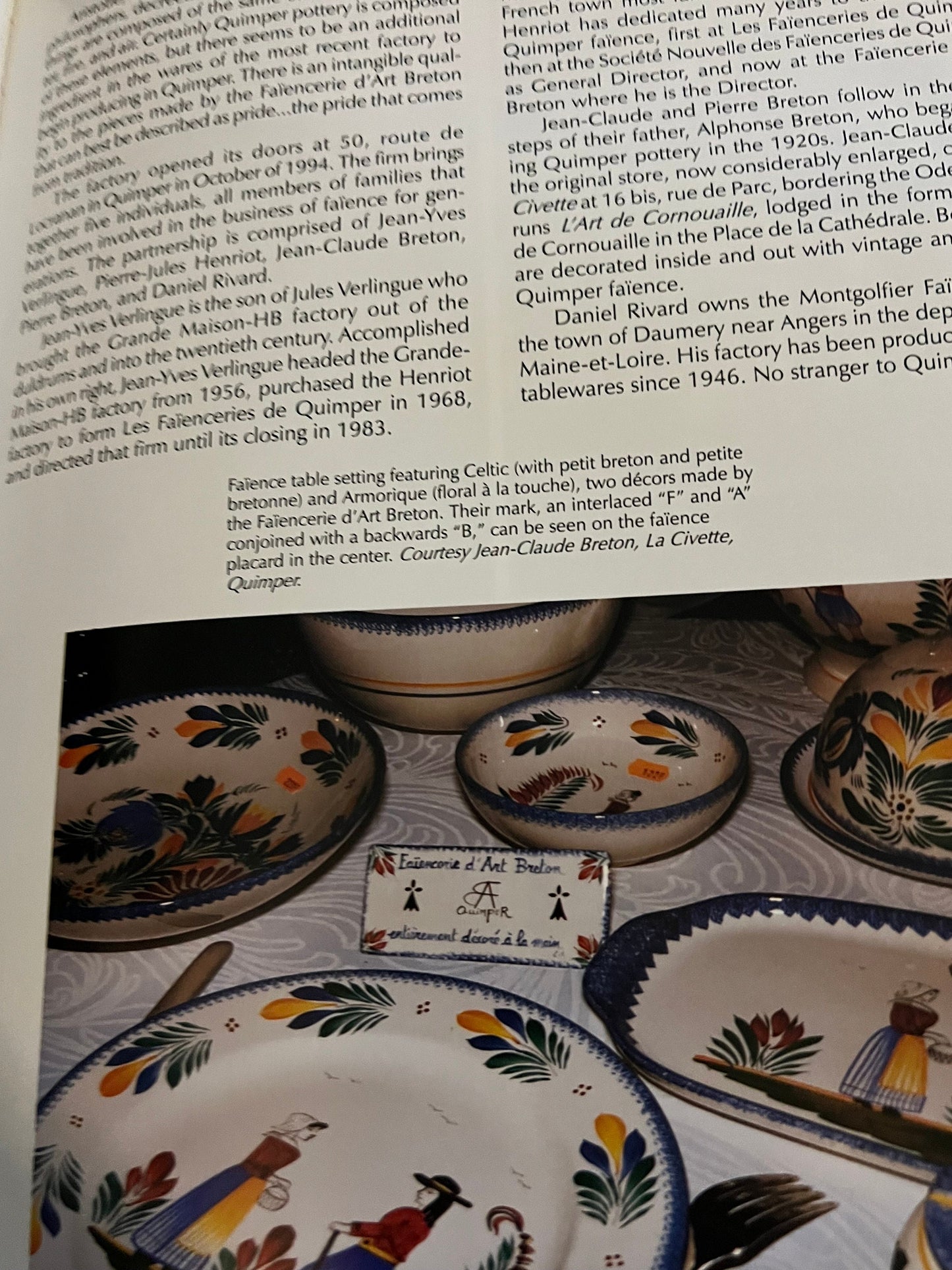 Quimper Pottery A Guide to Origins, Styles, and Values Book, by Adela Meadows, Pottery Book, Lover Antiques and Vintage