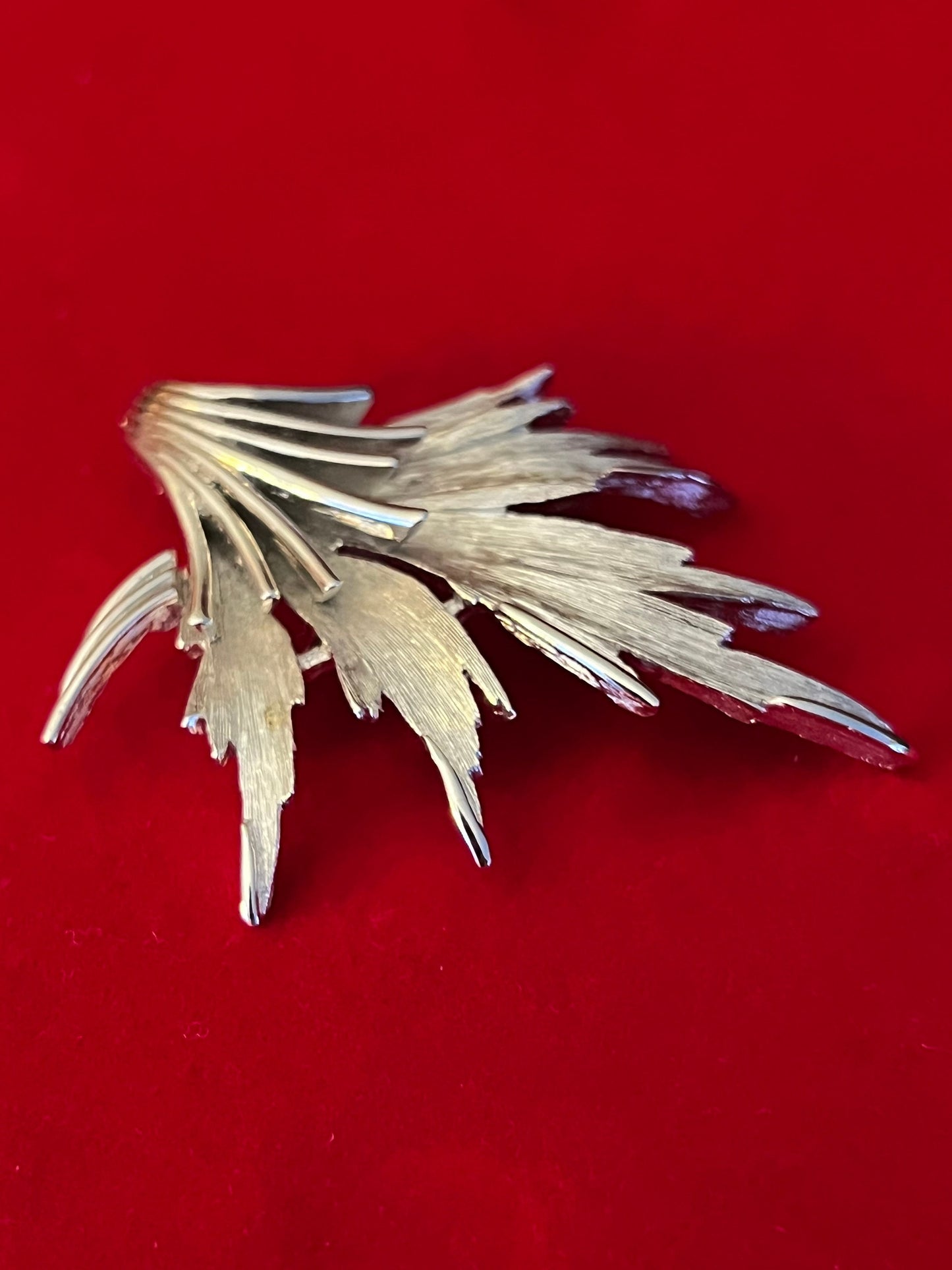 Vintage Crown Trifari Silver Bright Spray Brooch, Trifari Silver Pin, Unique Trifari Coat Pin, Lover Antiques and Vintage