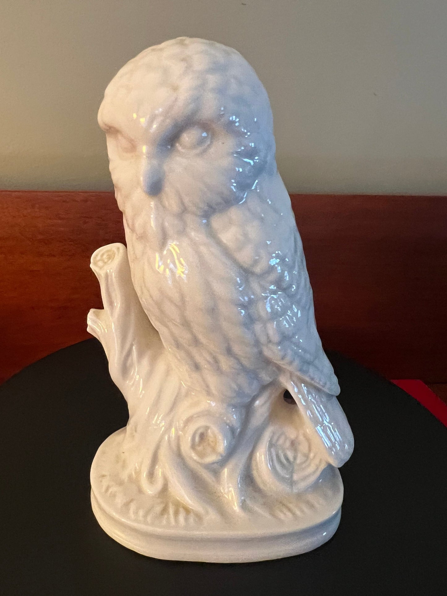 Vintage I.W. Rice & Co. Inc White Owl Statue, Made in Japan, Japanese white Owl on Base Lamp, Lover Antiques and Vintage