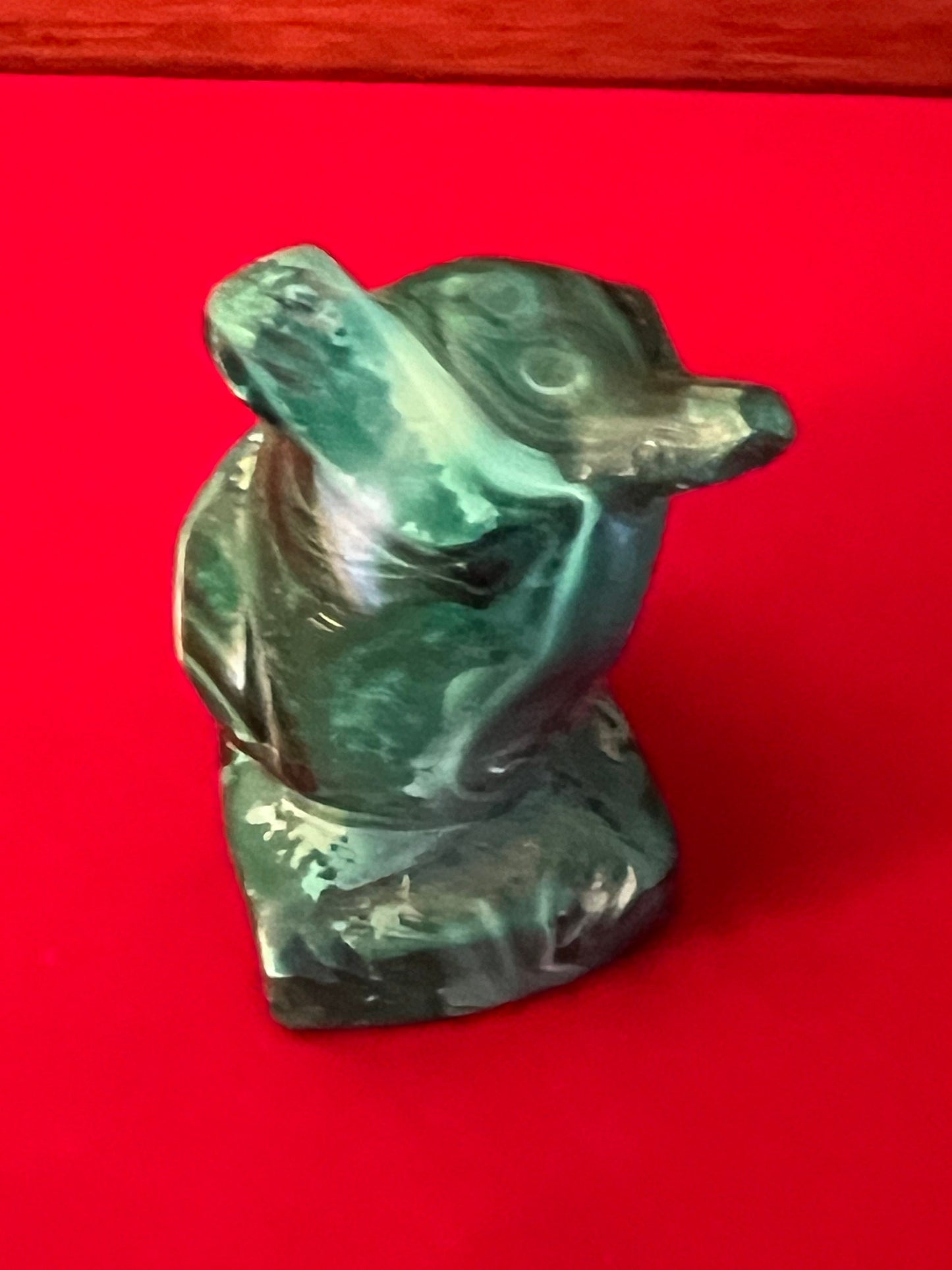 Vintage Carved Malachite Stone Owl on Pedestal Base, Green Stone Owl Figurine, Lover Antiques and Vintage