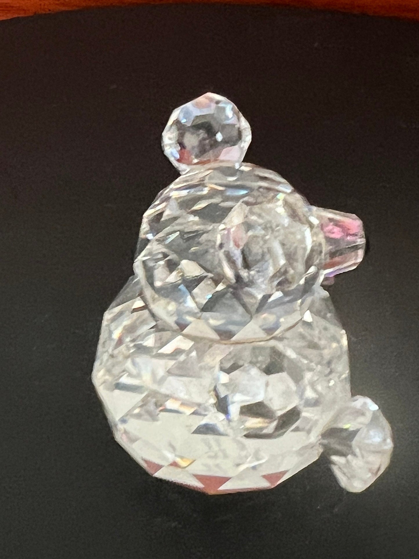 Swarovski Crystal Pink Heart Birthday Bear, Princess Mo Mini Color Crystal Figurine Bear Crystal Figurine, Swarovski Bear Woodland Animals