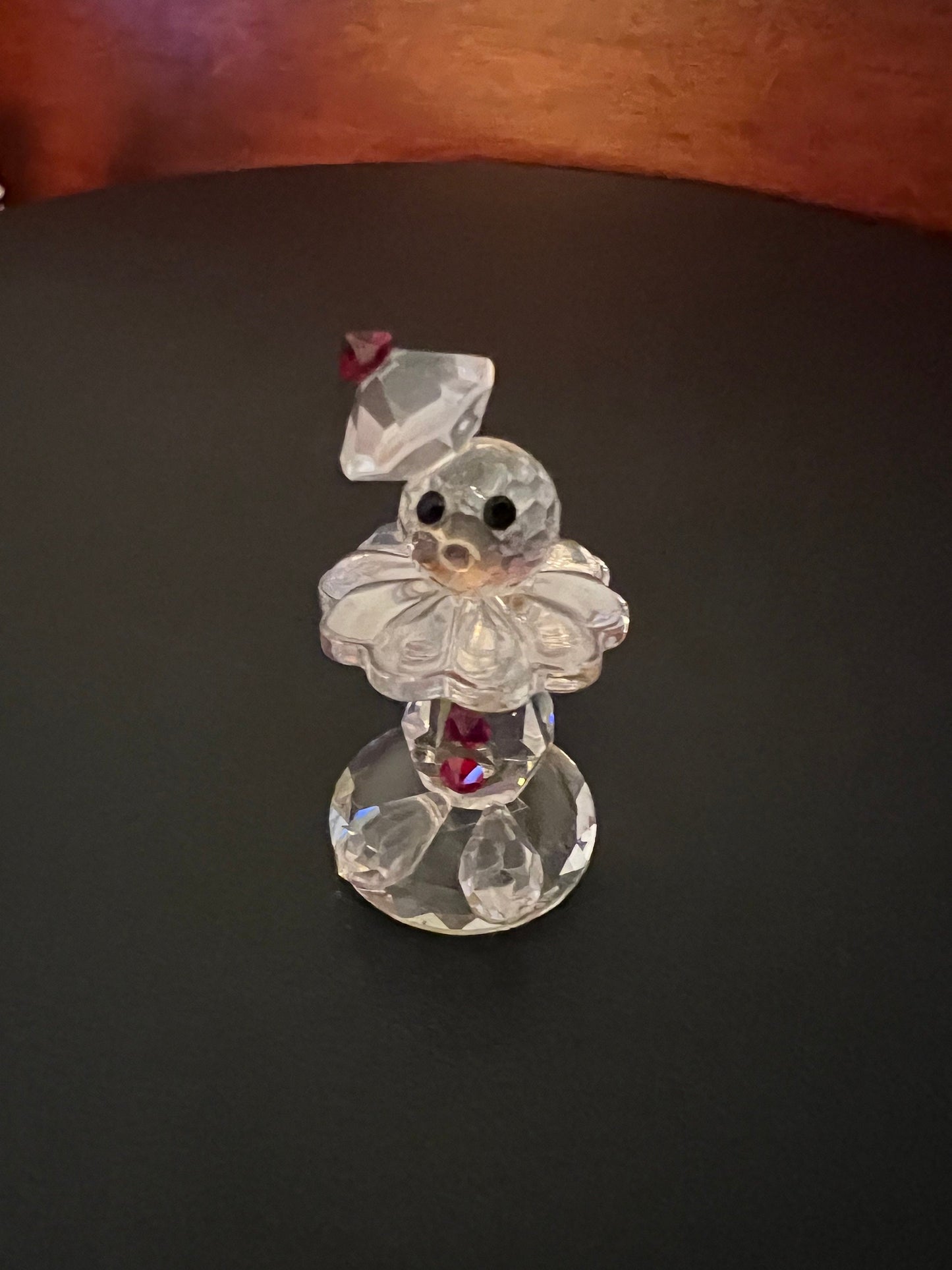 Vintage Clown Crystal Figurine, Cute Glass Clown Figure, Clown Collectibles, Lover Antiques and Vintage