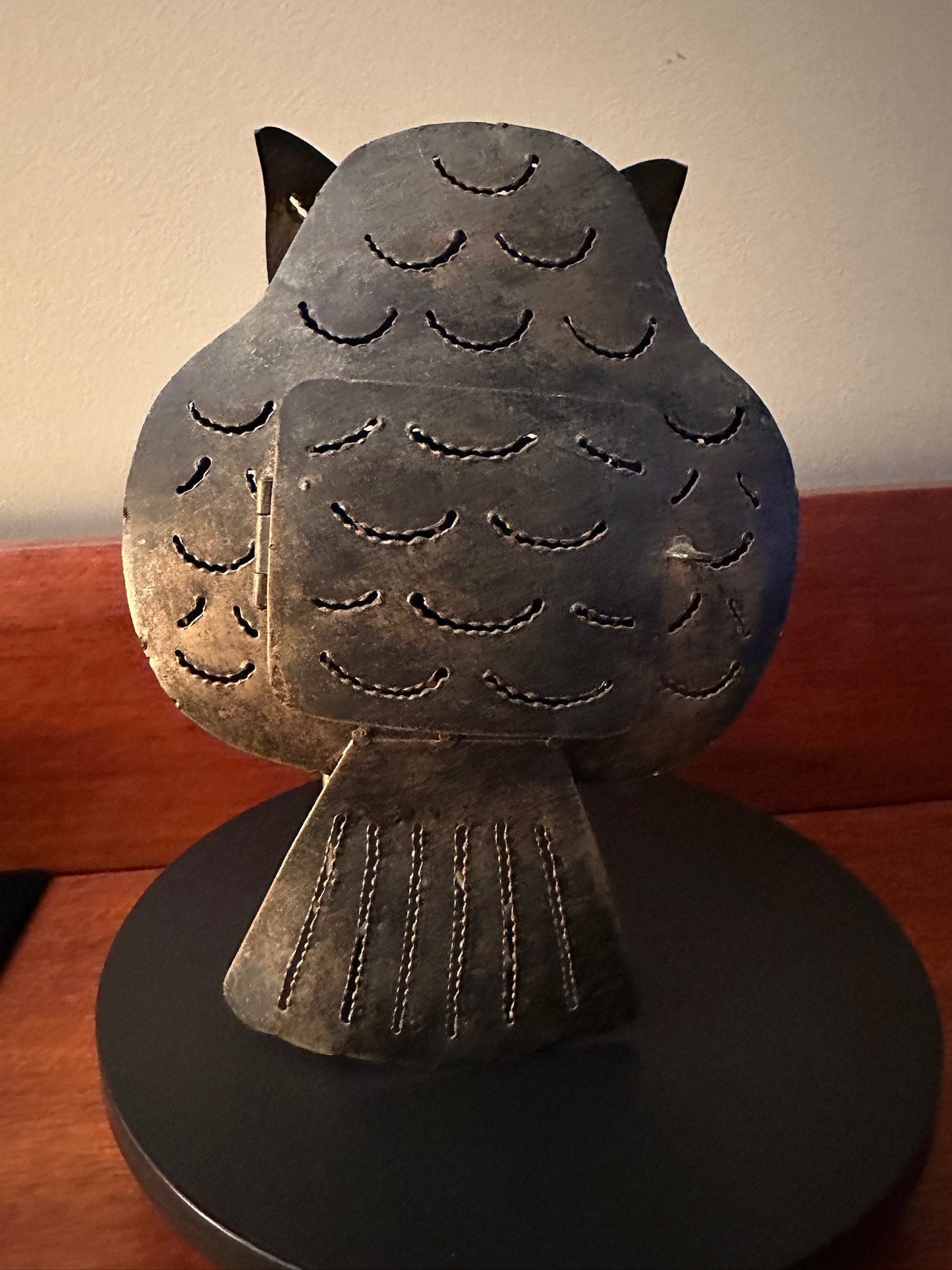 Vintage Owl Metal Art, Curtis Jere Style Owl, Mid Century Brutalist Owl, Owl Metal Art, Metal Owl, Lover Antiques and Vintage