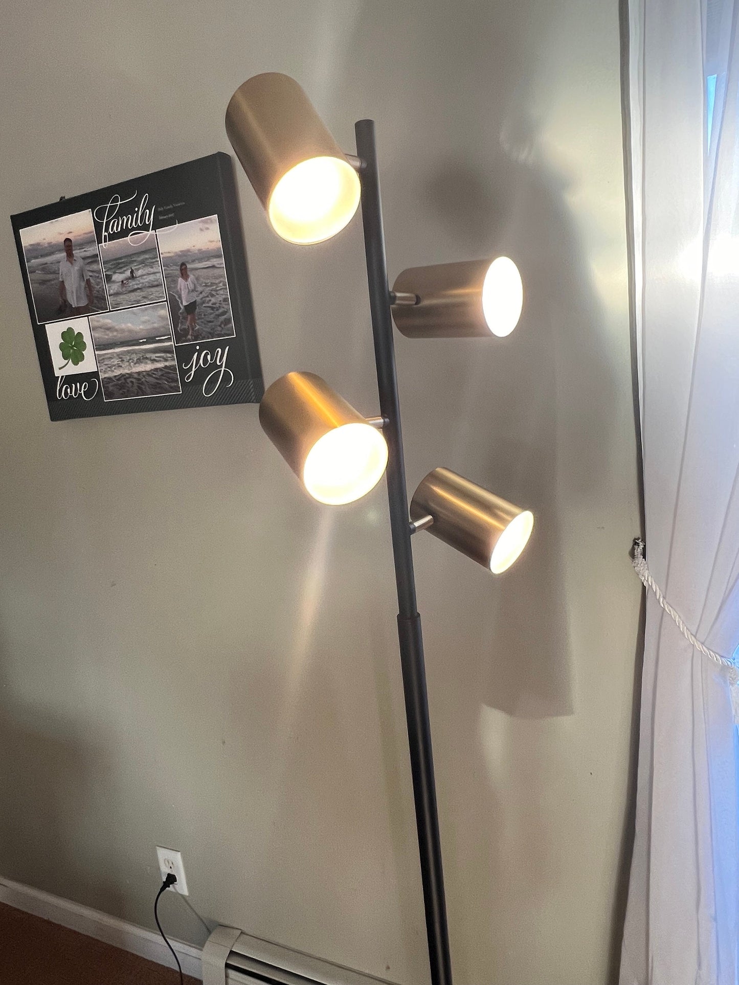 Mid Century Modern Style Floor Lamp with Adjustable Can Lamps, Floor Lamp with 4 Lights, Lover Antiques and Vintage