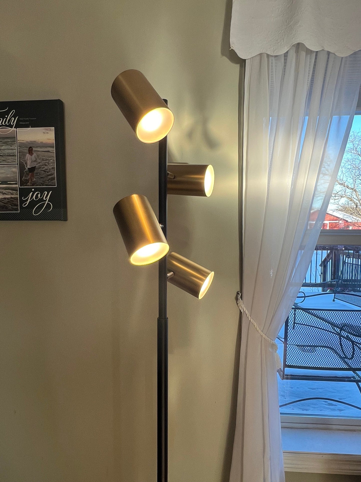 Mid Century Modern Style Floor Lamp with Adjustable Can Lamps, Floor Lamp with 4 Lights, Lover Antiques and Vintage