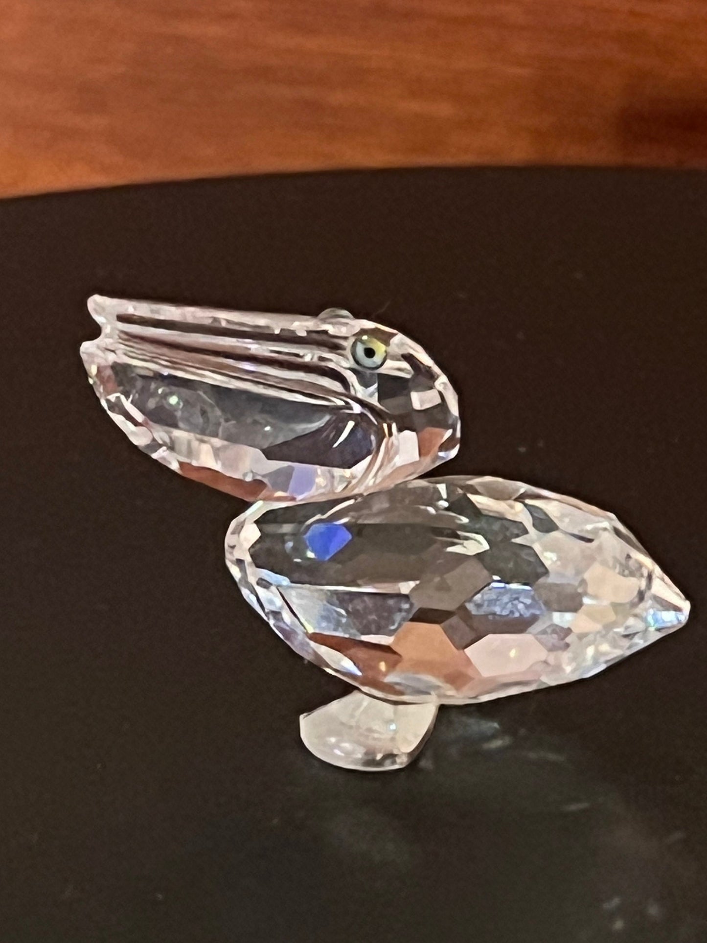 Vintage Swarvoski Pelican Crystal Figurine, Pelican Glass Art Mini Figure, Lover Antiques and Vintage