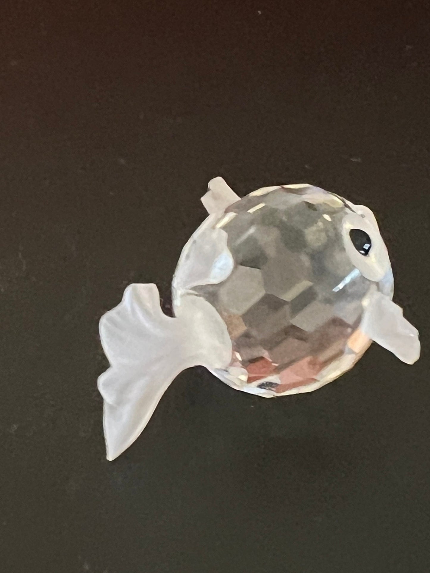 Vintage Fish Crystal Figurine, Mini Glass Fish Art, Crystal Glass Art Under the Sea, Lover Antiques and Vintage