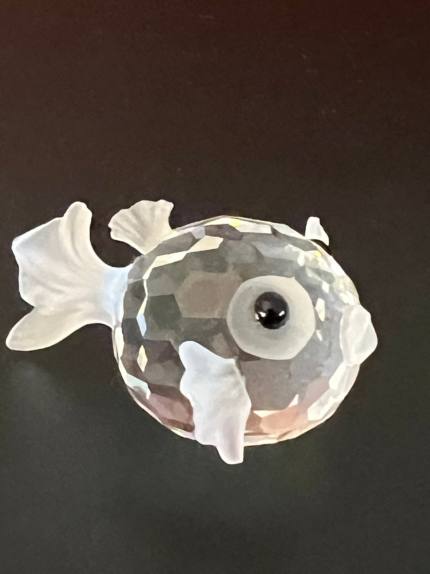 Vintage Fish Crystal Figurine, Mini Glass Fish Art, Crystal Glass Art Under the Sea, Lover Antiques and Vintage