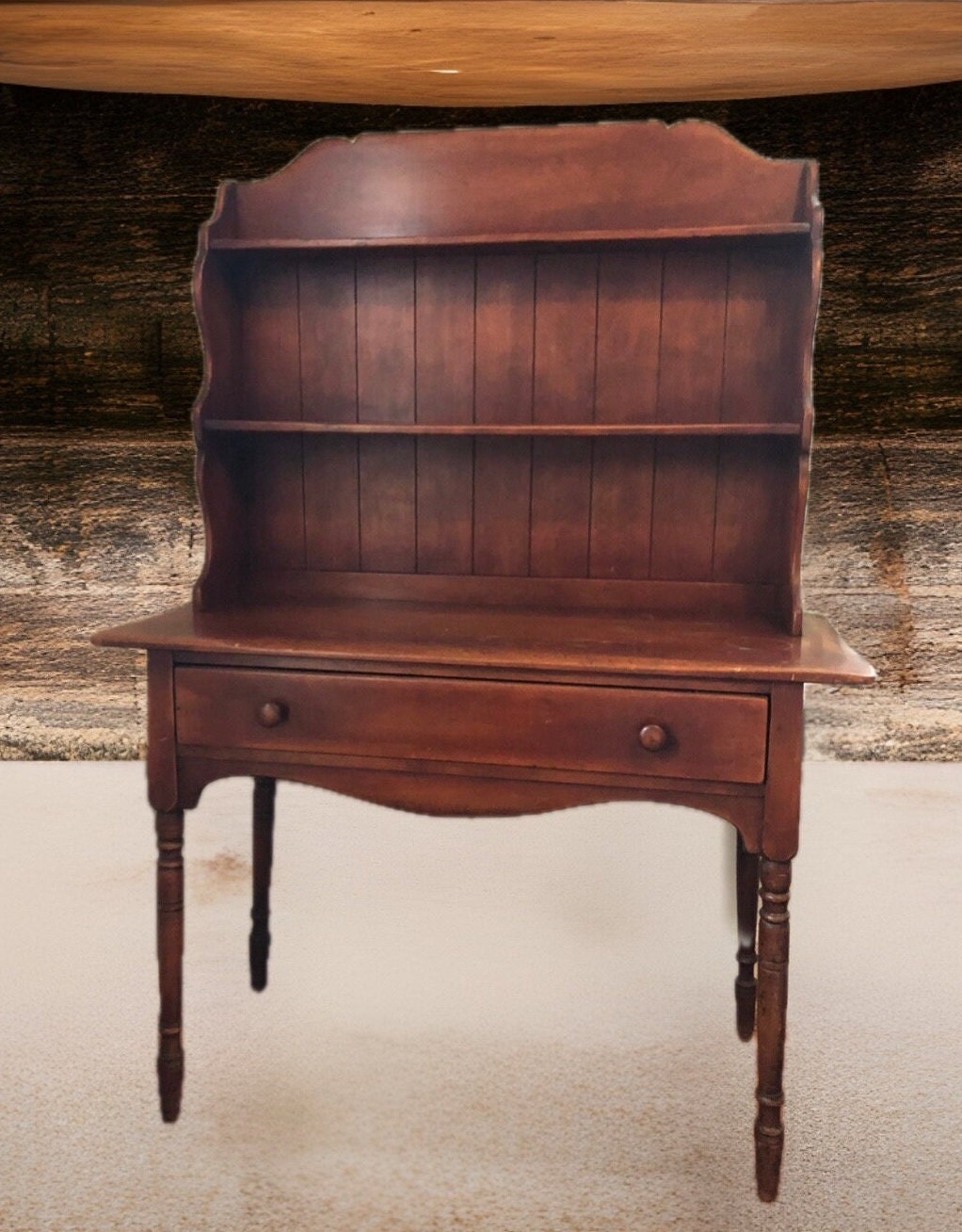 Cushman Colonial Creations Farmhouse Server & Hutch No. 7012 and No. 7013, Mid Century Modern Server, Lover Antiques and Vintage