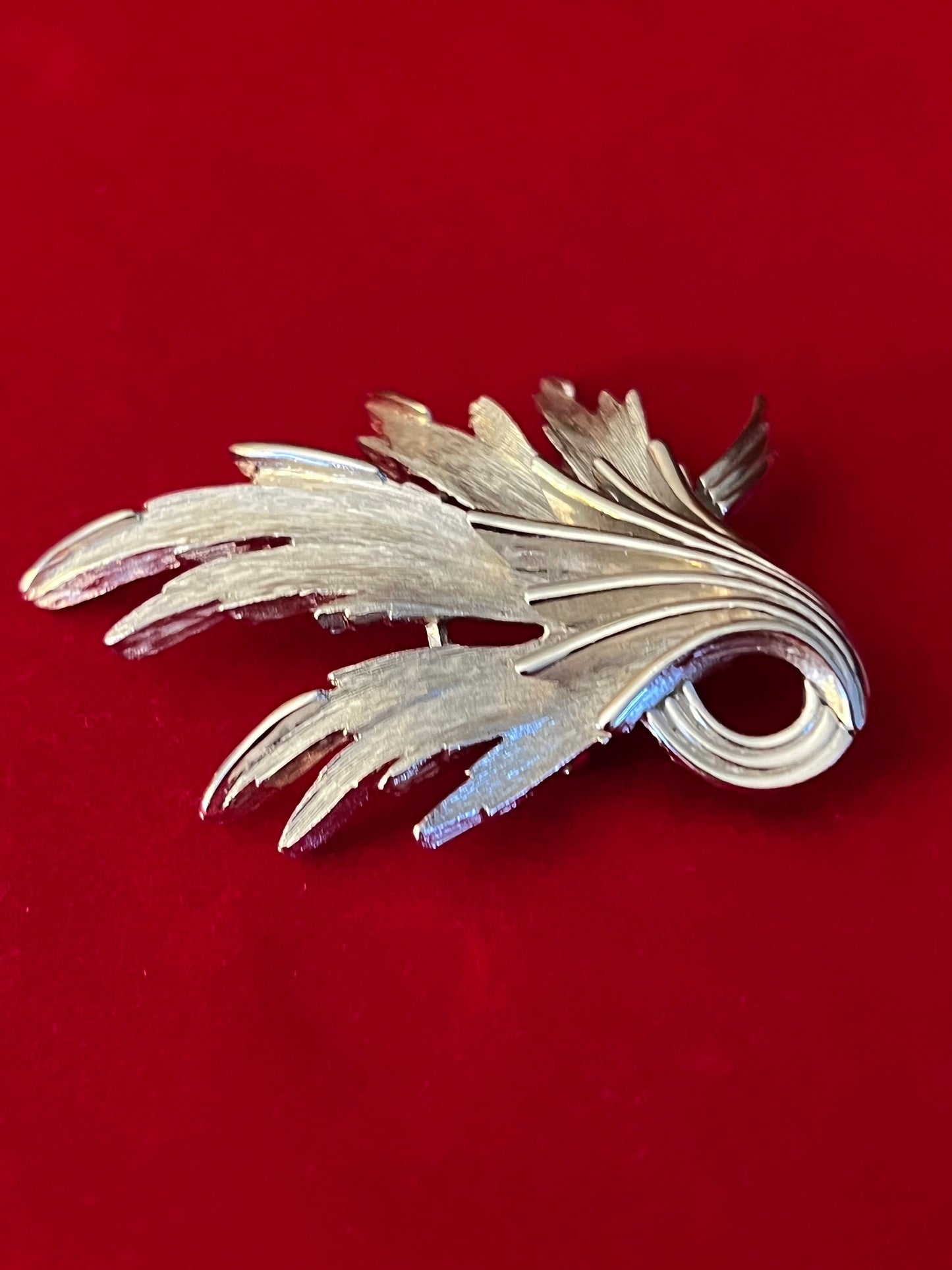 Vintage Crown Trifari Silver Bright Spray Brooch, Trifari Silver Pin, Unique Trifari Coat Pin, Lover Antiques and Vintage