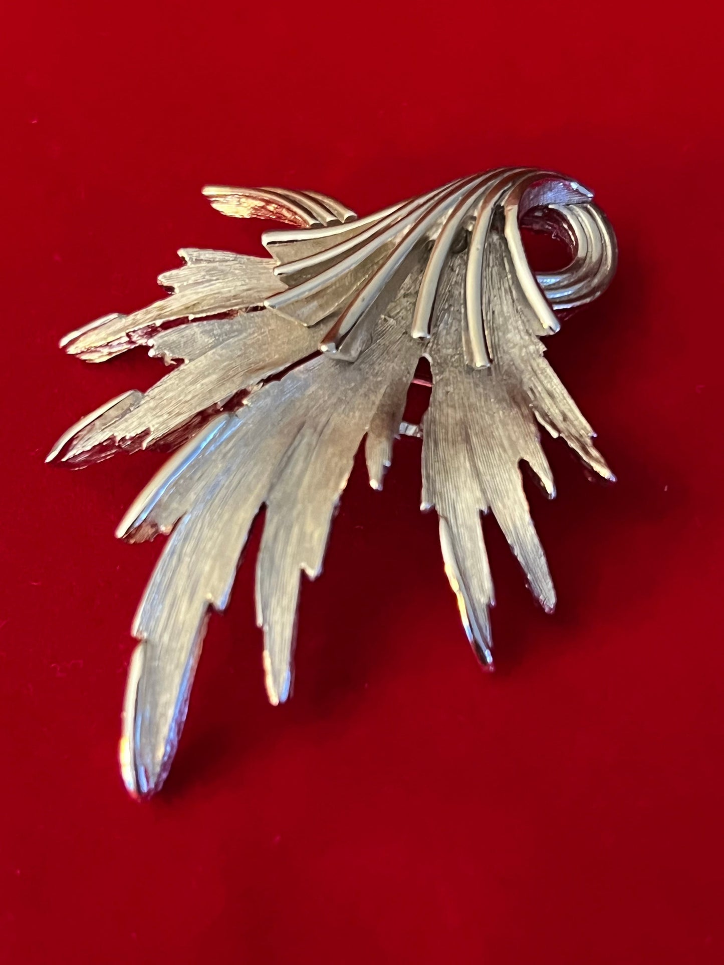 Vintage Crown Trifari Silver Bright Spray Brooch, Trifari Silver Pin, Unique Trifari Coat Pin, Lover Antiques and Vintage