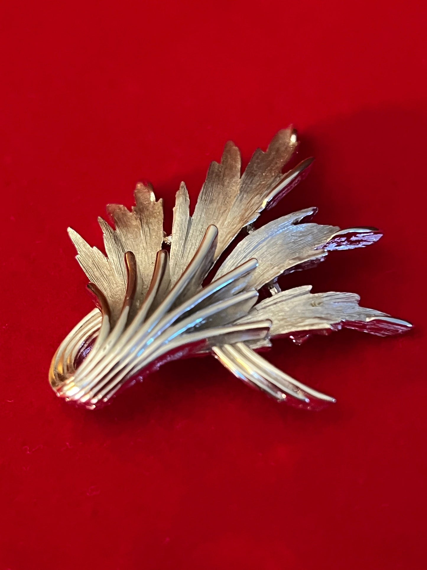 Vintage Crown Trifari Silver Bright Spray Brooch, Trifari Silver Pin, Unique Trifari Coat Pin, Lover Antiques and Vintage