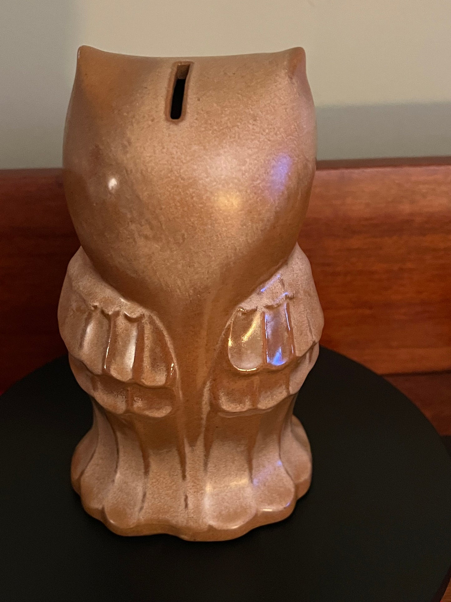 Vintage Frankoma Owl Pottery Bank, Frankoma Pottery Owl, Sand Brown Owl Bank by Frankoma, Lover Antiques and Vintage