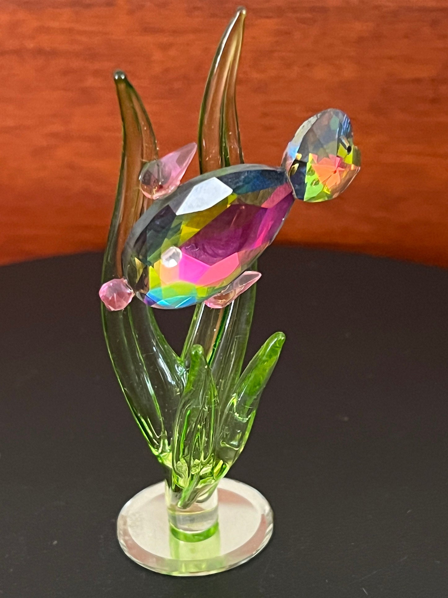 Vintage Underwater Sea Crystal Figurine, Sea Grass with Fish, Sea Figure, Fish Figurine, Lover Antiques and Vintage