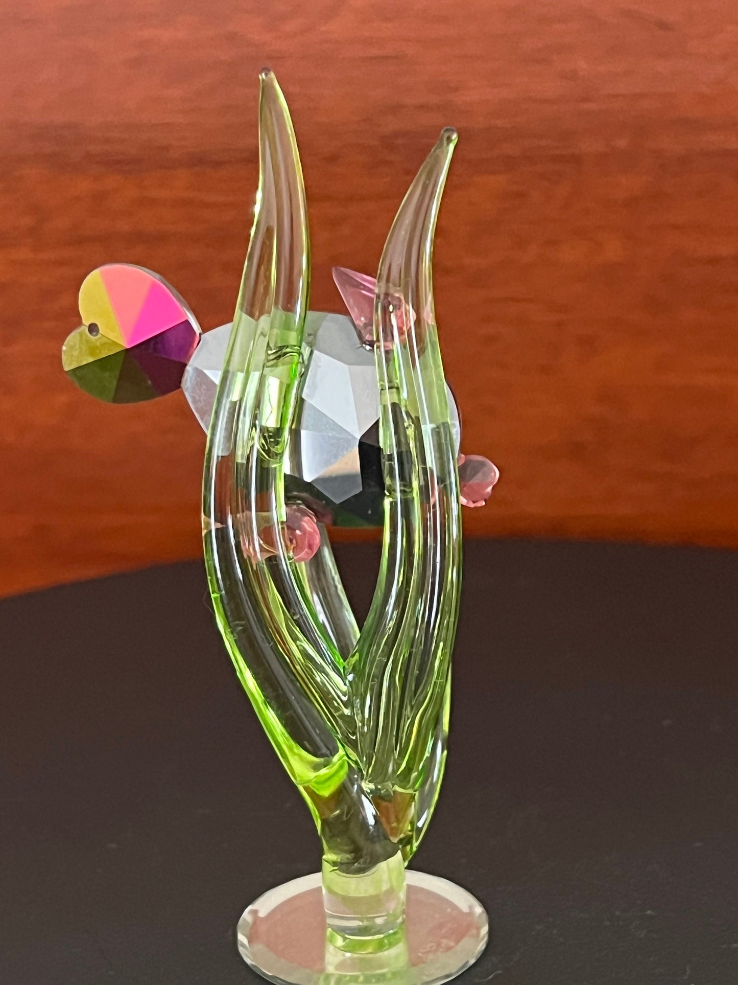 Vintage Underwater Sea Crystal Figurine, Sea Grass with Fish, Sea Figure, Fish Figurine, Lover Antiques and Vintage