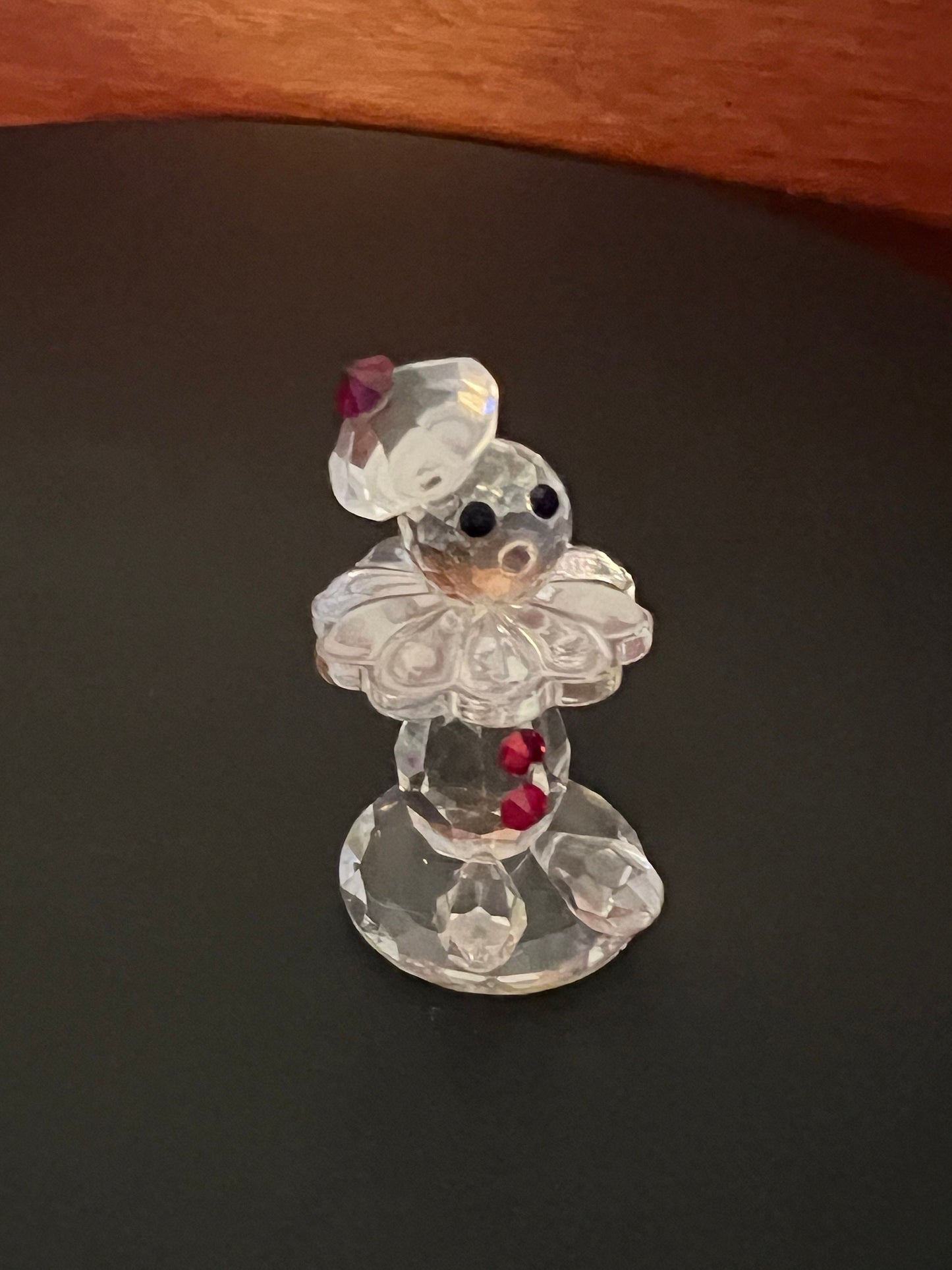 Vintage Clown Crystal Figurine, Cute Glass Clown Figure, Clown Collectibles, Lover Antiques and Vintage