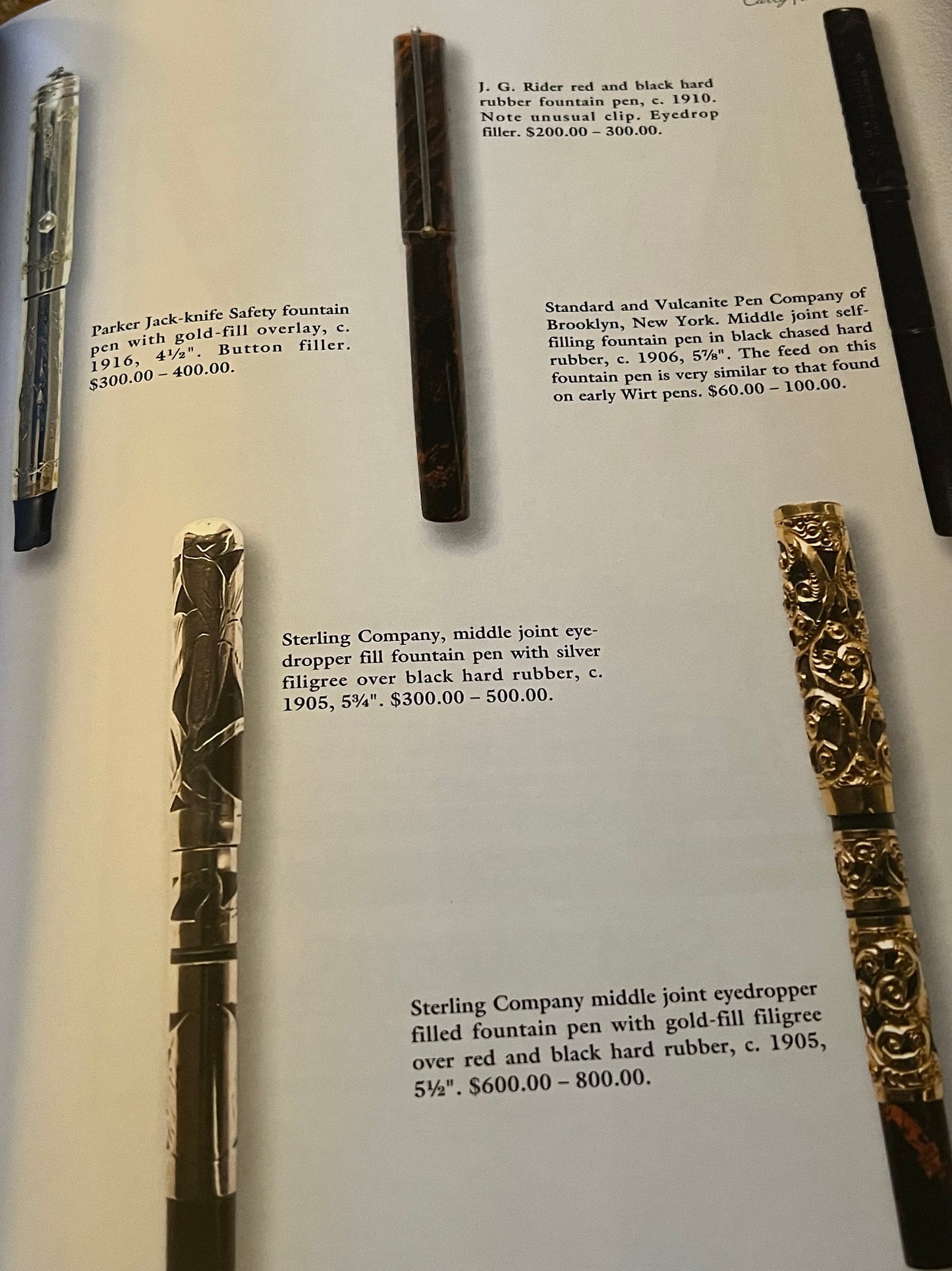 Vintage Fountain Pens Past & Present Book, Identification and Value Guide Book, by Paul Erano, Lover Antiques and Vintage