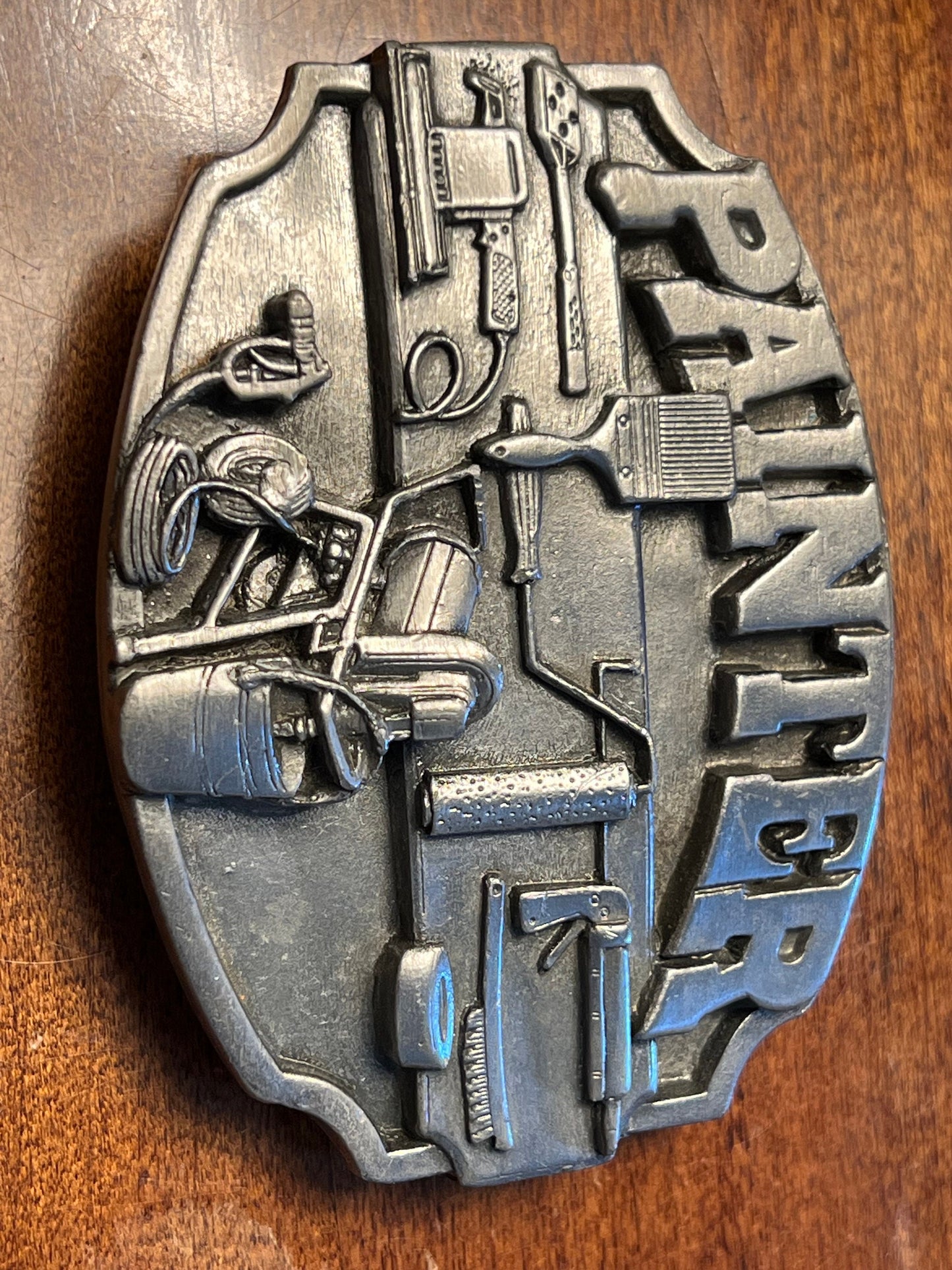 Vintage Painter Pewter Belt Buckle, Siskiyou Belt Buckle, V-50, Bergamot Painters Buckle, The Original Painters Buckle, Lover Antiques