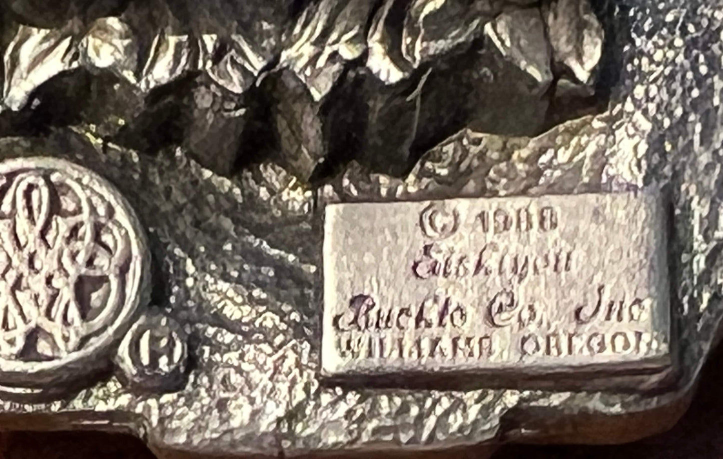 Vintage Painter Pewter Belt Buckle, Siskiyou Belt Buckle, V-50, Bergamot Painters Buckle, The Original Painters Buckle, Lover Antiques