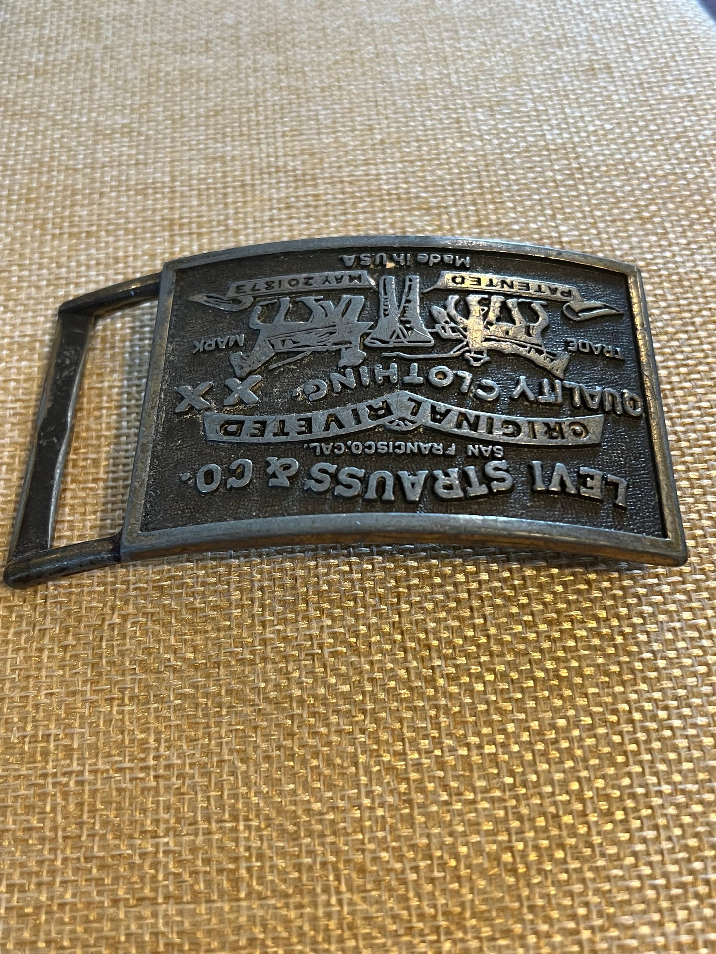 Vintage Levi Strauss & Co. Brass Belt Buckle, Levi Buckle, Lover Antiques and Vintage
