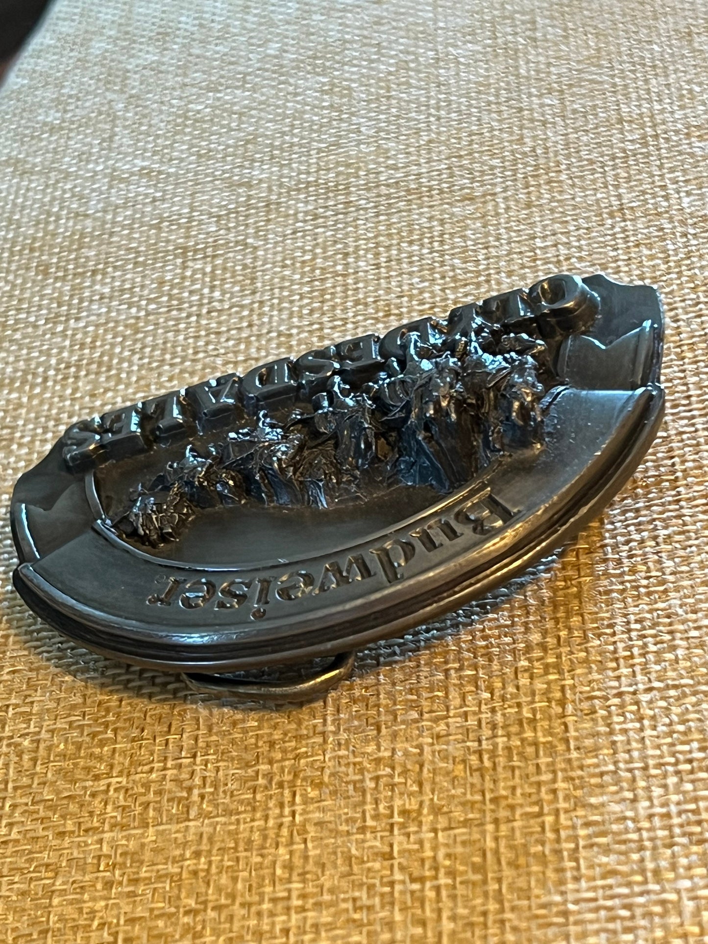 Vintage Anheuser Busch Clydesdale Belt Buckle, Pewter Horse Belt Buckle, Lover Antiques and Vintage
