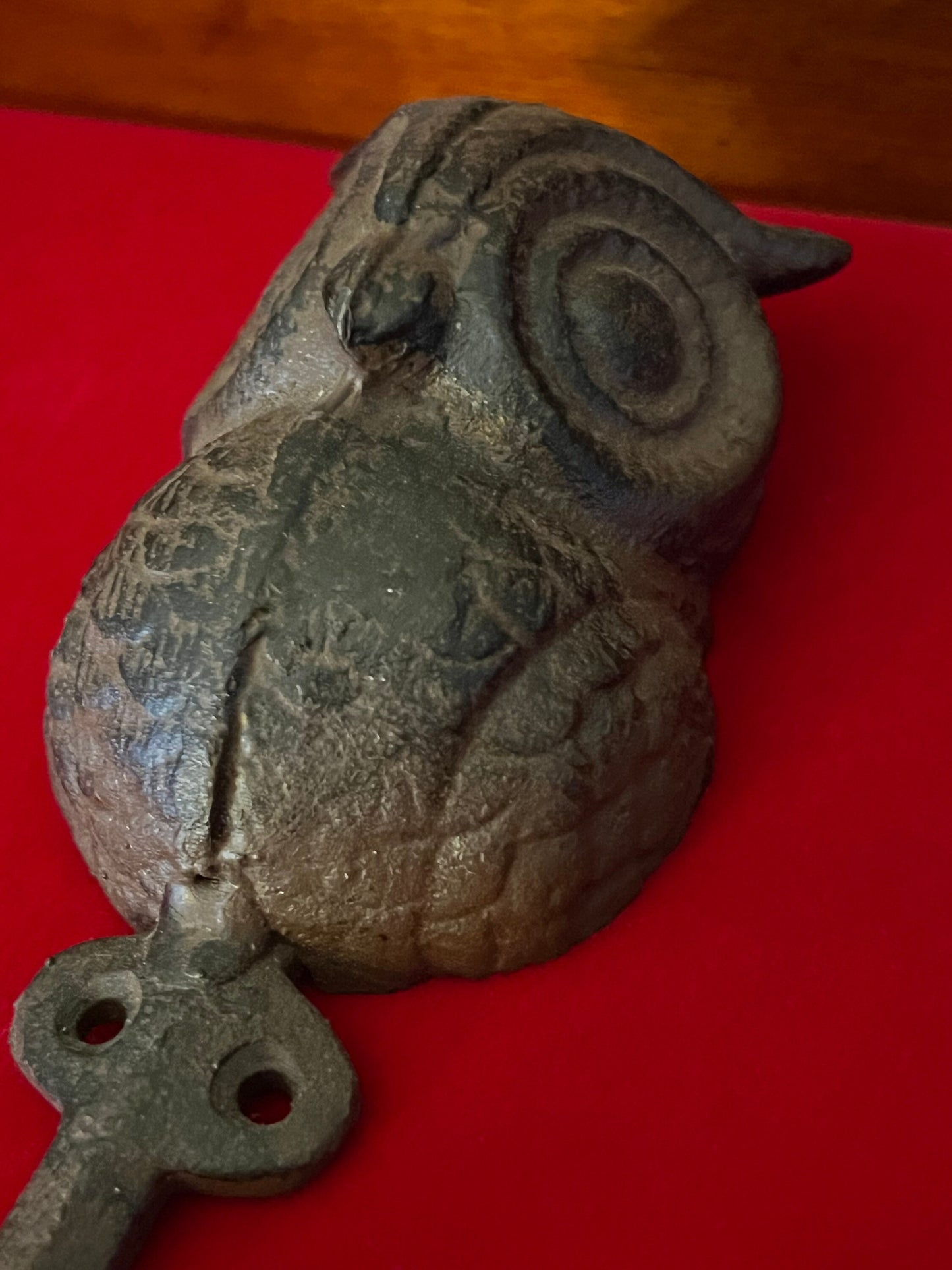 Vintage Owl Cast Iron Single Hook Coat Hanger, Owl Wall Rack, Lover Antiques and Vintage