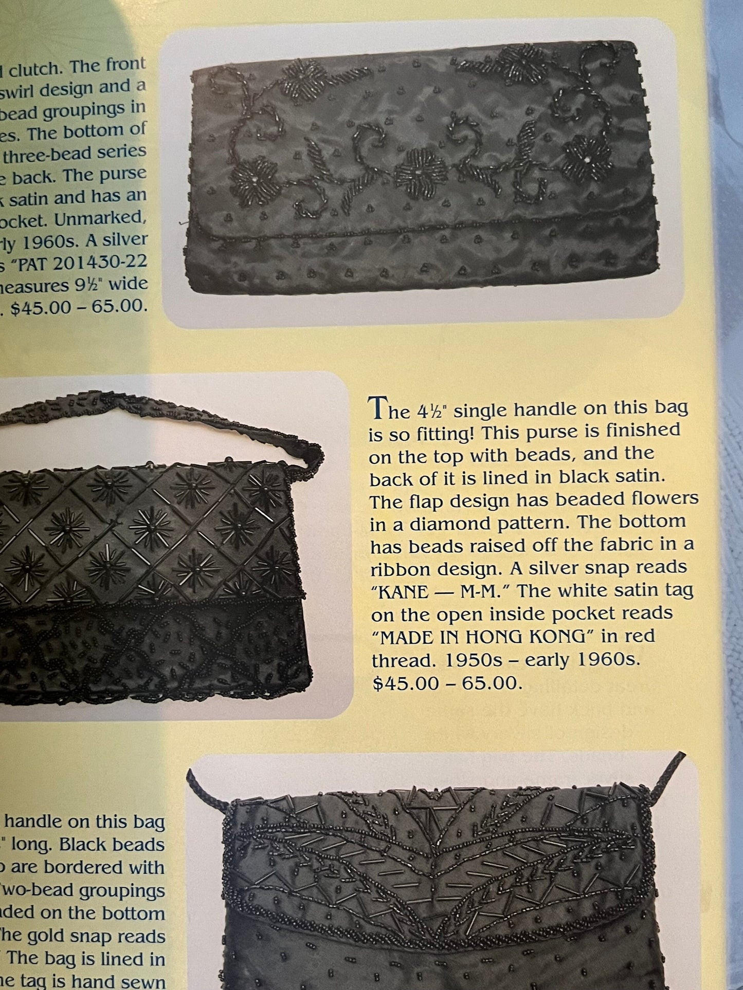 100 Years of Purses 1880-1980’s Identification & Values Guide Book, by Ronna Lee Aikins, Lover Antiques and Vintage