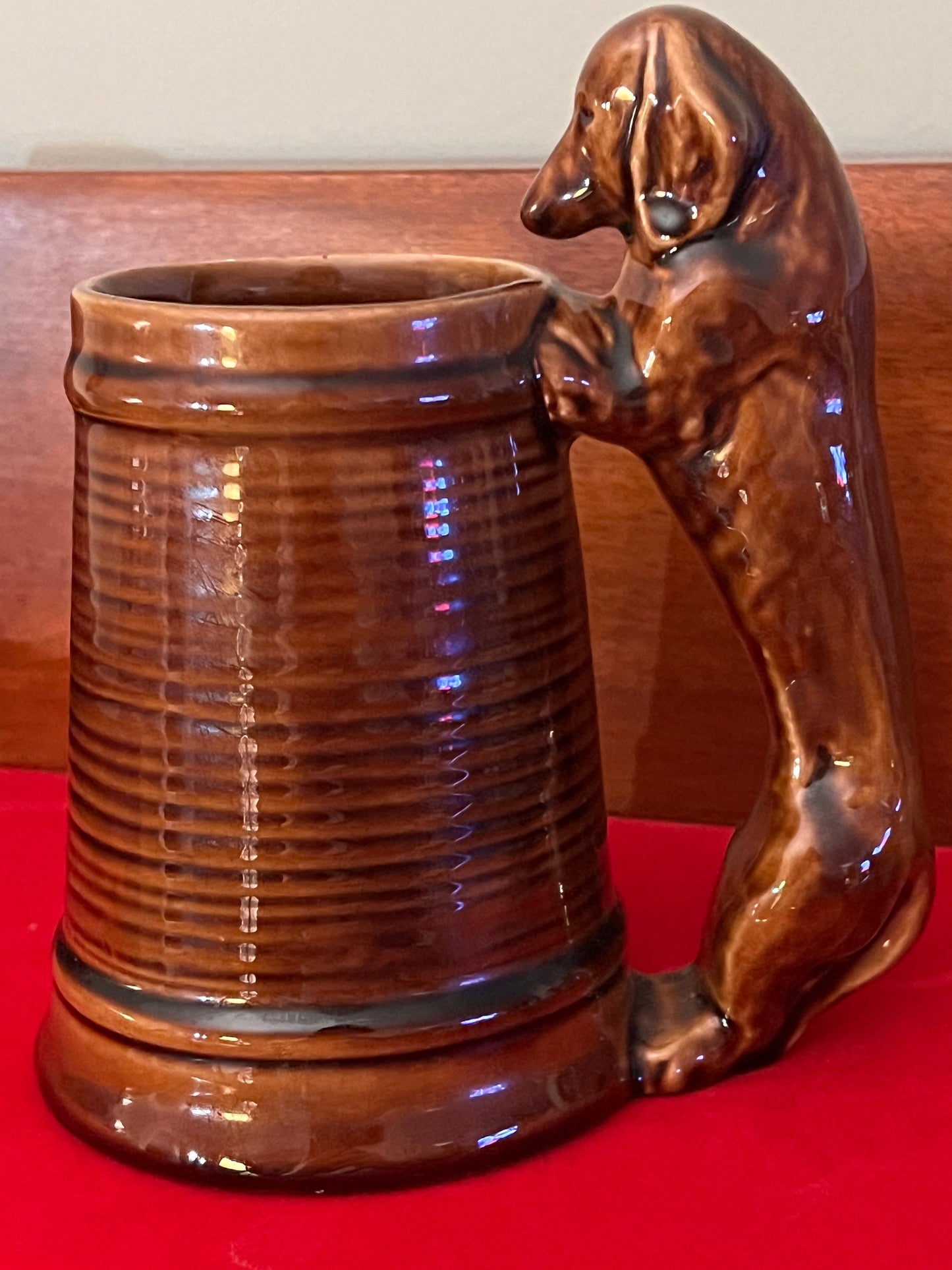 Vintage Dachshund Dog USA Pottery Beer Stein Mug with Handle, Lover Antiques and Vintage