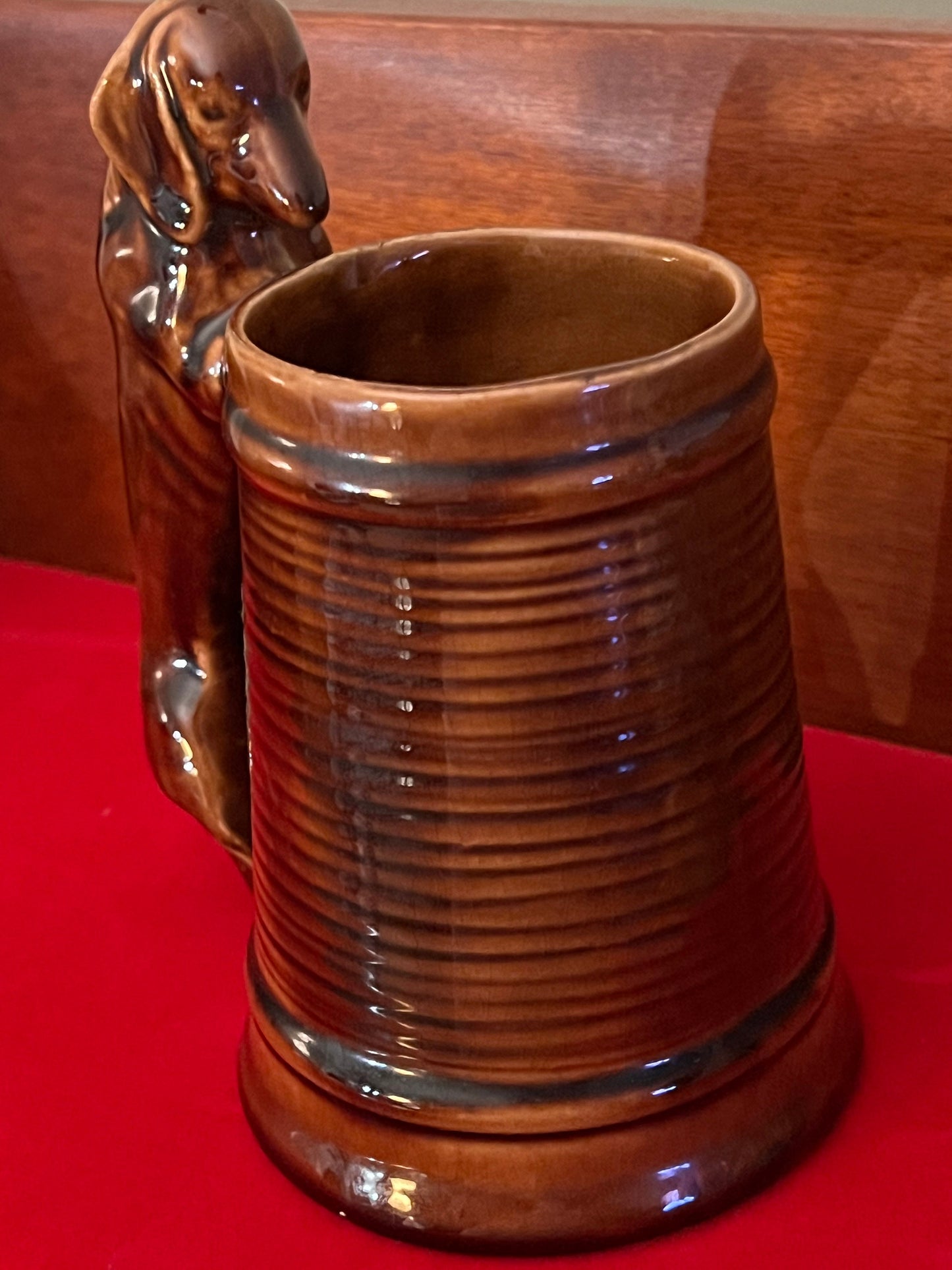Vintage Dachshund Dog USA Pottery Beer Stein Mug with Handle, Lover Antiques and Vintage