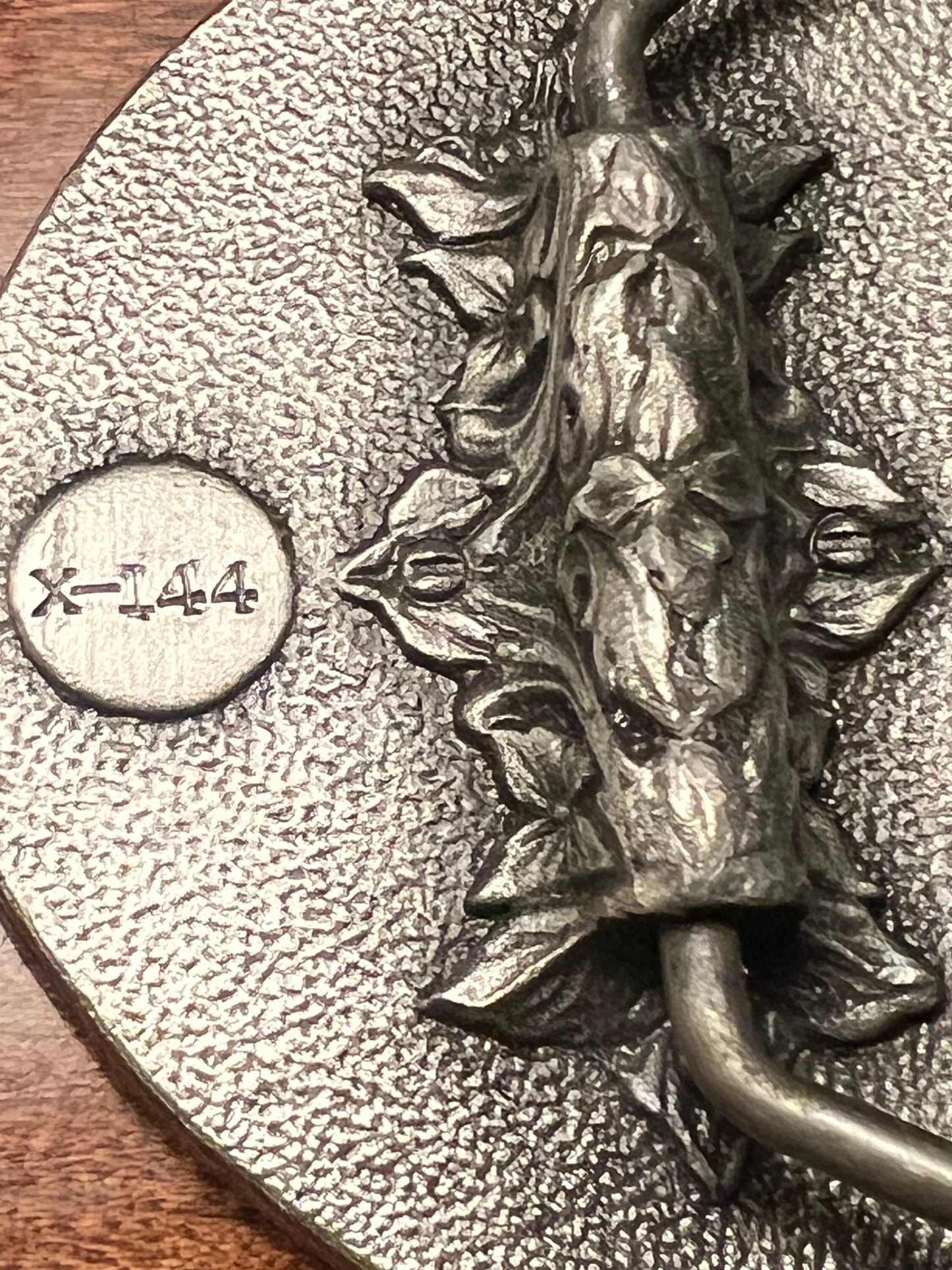 Vintage Fish Belt Buckle by Bergamot Brass Works, X-144 Enameled Green & Silver Fish Belt Buckle, Lover Antiques and Vintage