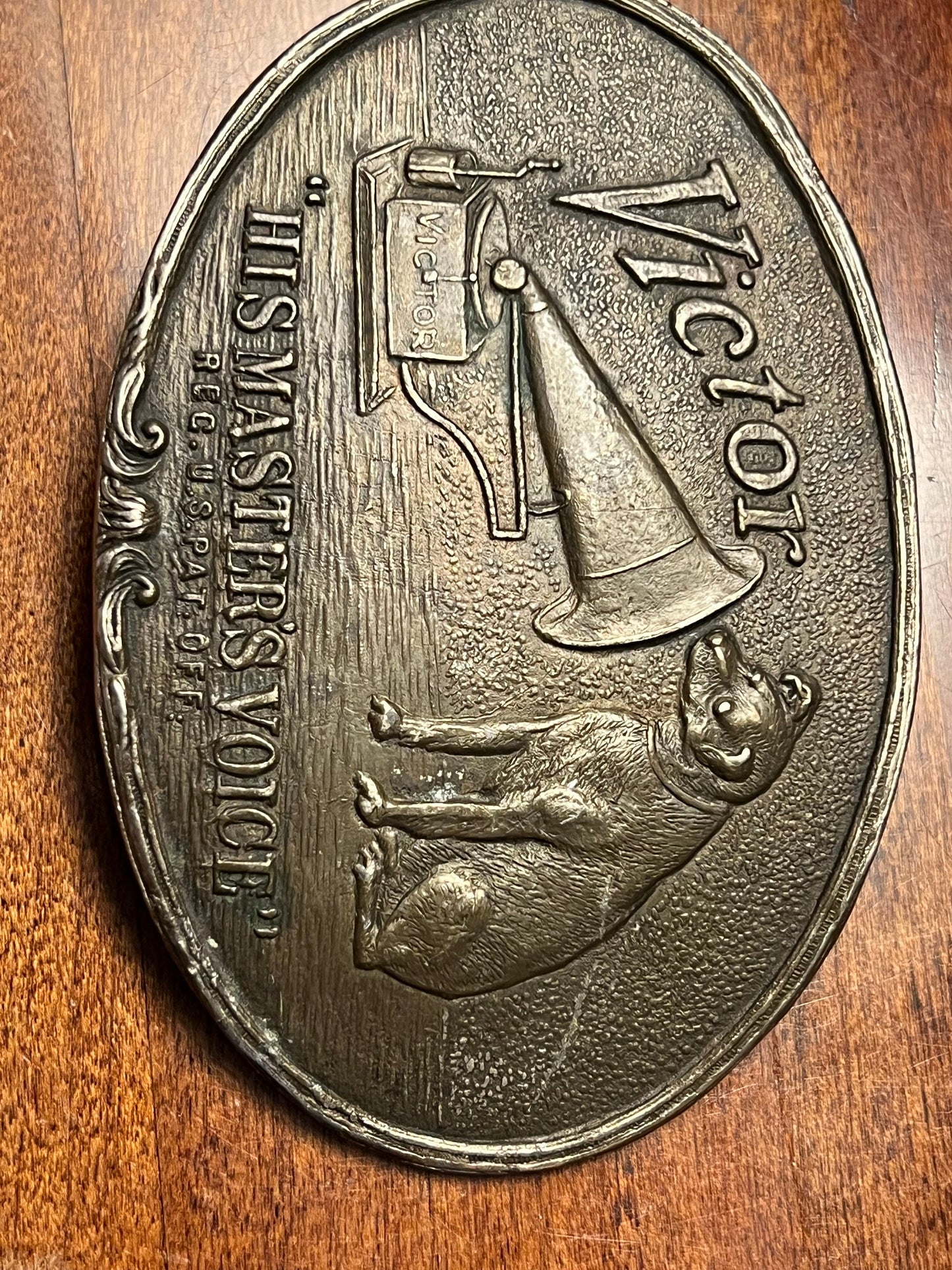 Vintage Victor “His Master’s Voice” Solid Brass Belt Buckle, RCA Collectible Belt Buckle, Lover Antiques and Vintage