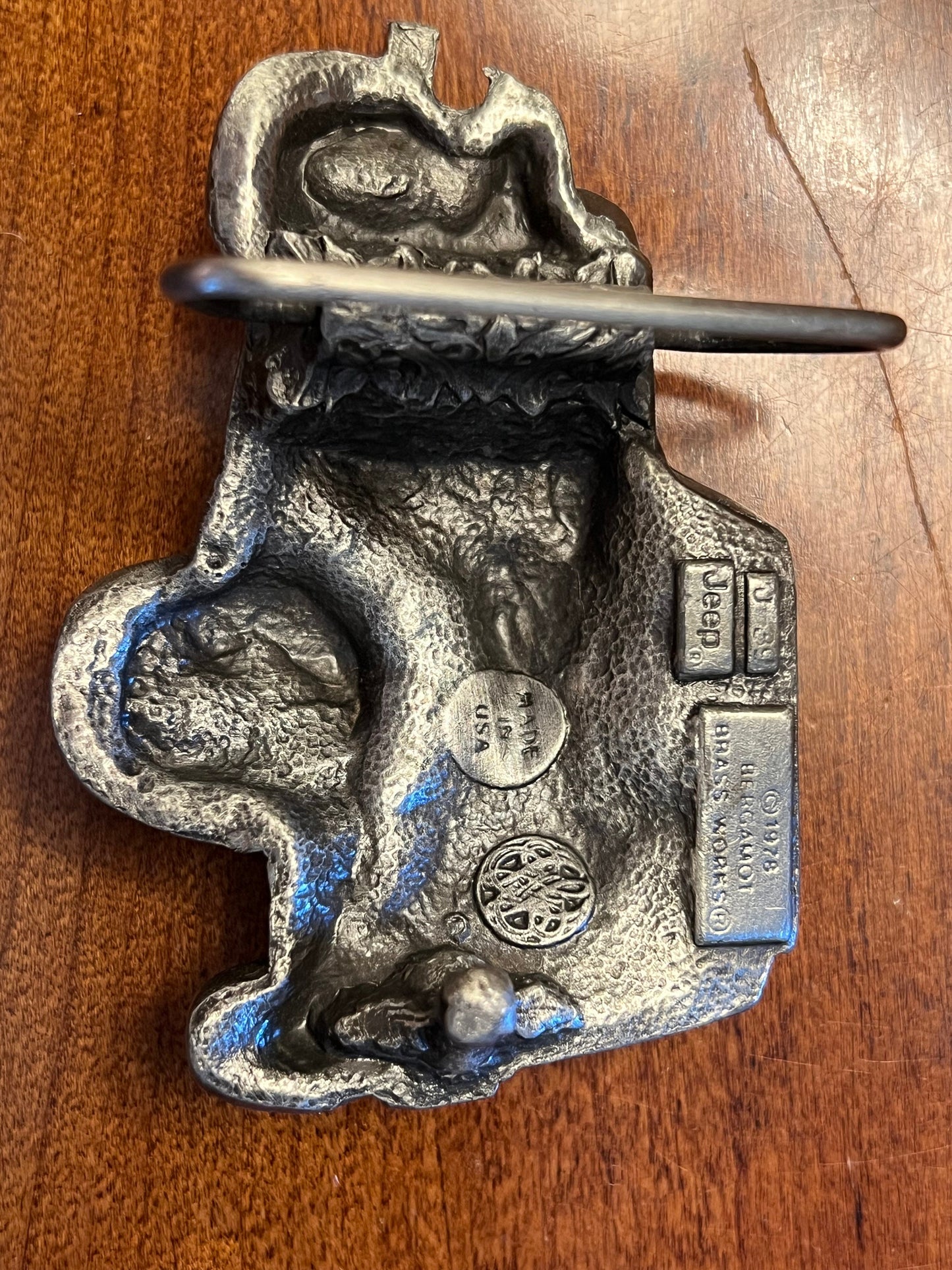 Vintage Jeep Belt Buckle by Bergamot Brass Works, CJ-25, 1978 3D Jeep off Road Belt Buckle, Lover Antiques and Vintage