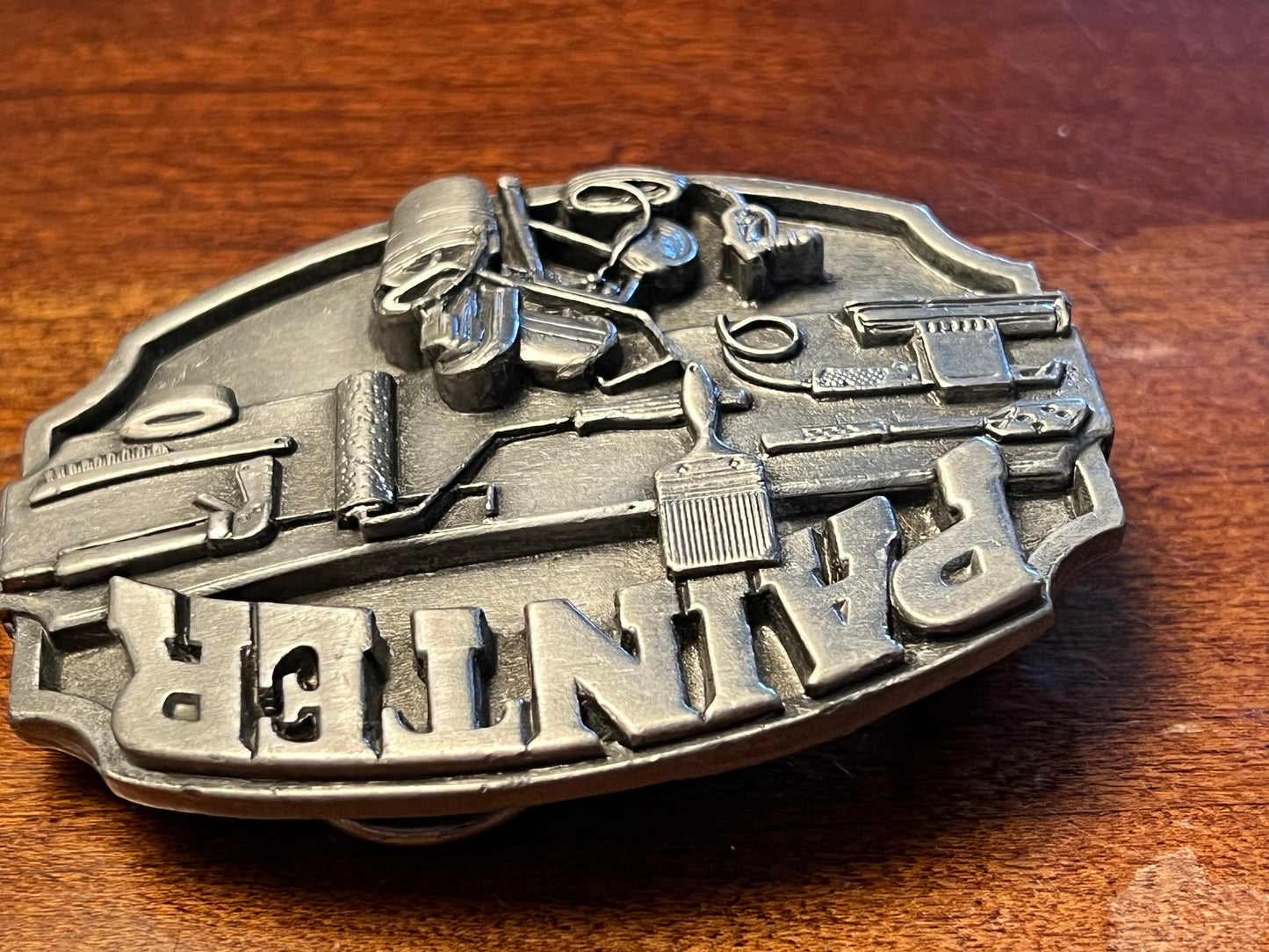 Vintage Painter Pewter Belt Buckle, Siskiyou Belt Buckle, V-50, Bergamot Painters Buckle, The Original Painters Buckle, Lover Antiques