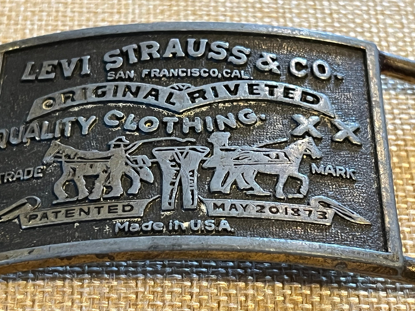 Vintage Levi Strauss & Co. Brass Belt Buckle, Levi Buckle, Lover Antiques and Vintage