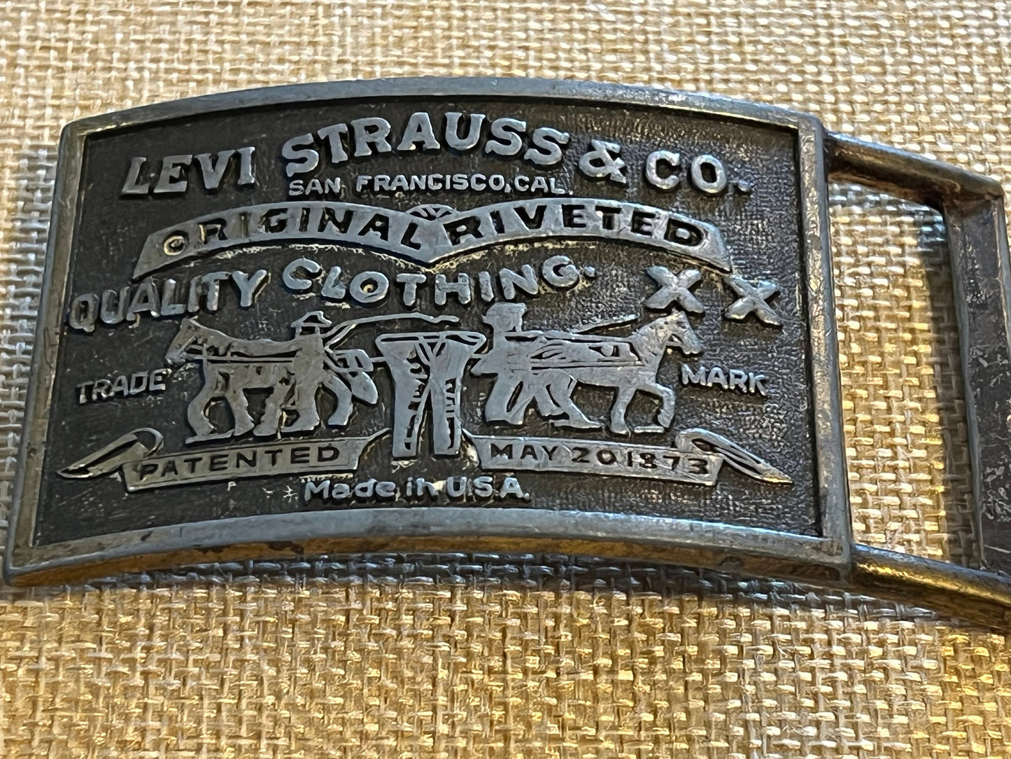 Vintage Levi Strauss & Co. Brass Belt Buckle, Levi Buckle, Lover Antiques and Vintage