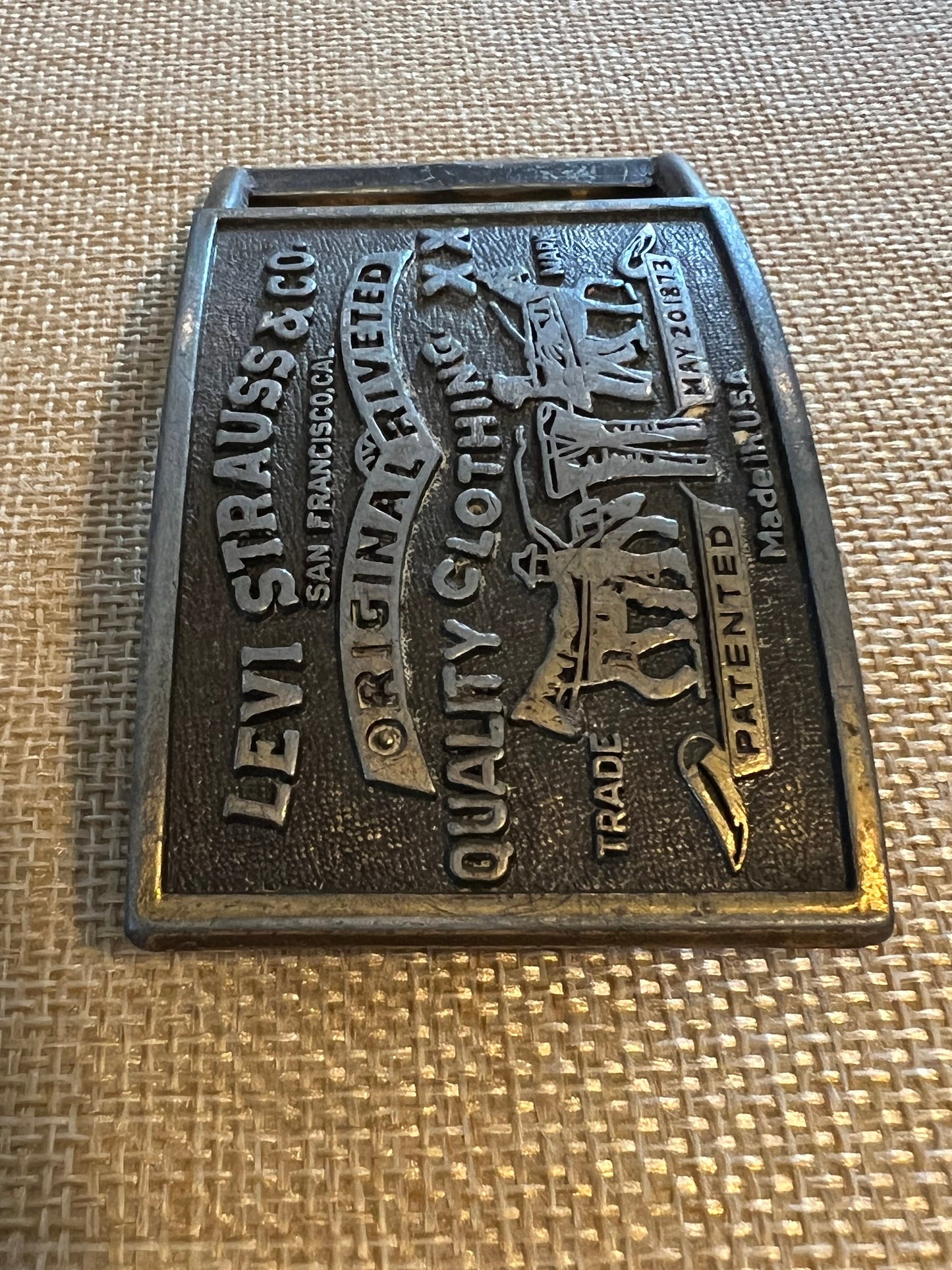 Vintage Levi Strauss & Co. Brass Belt Buckle, Levi Buckle, Lover Antiques and Vintage